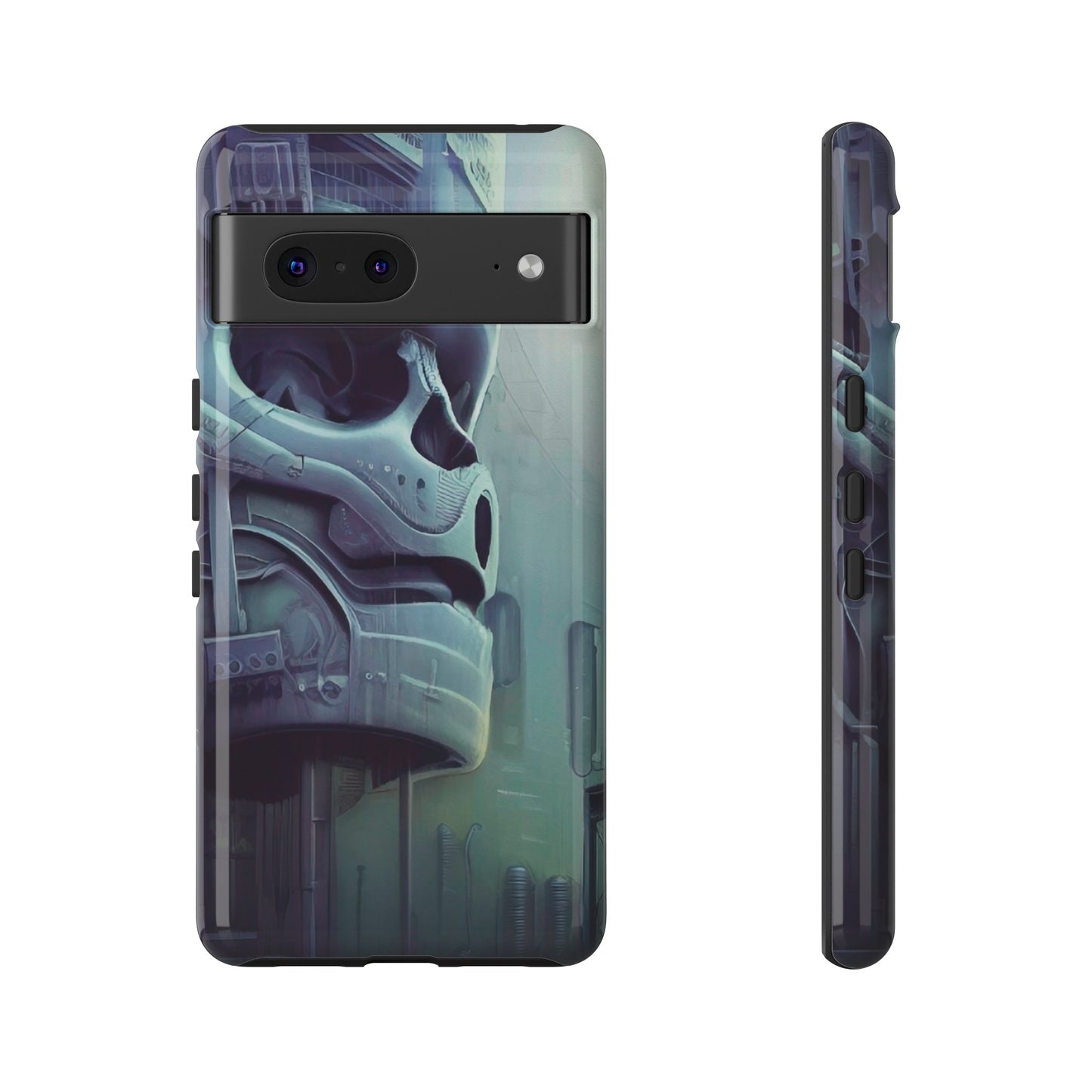 Sci-Fi Skull Wallpaper Phone Case | iPhone 15 Plus/ Pro, 14, 13, 12| Google Pixel 7, Pro, 5| Samsung Galaxy S23 All Major Phone Models