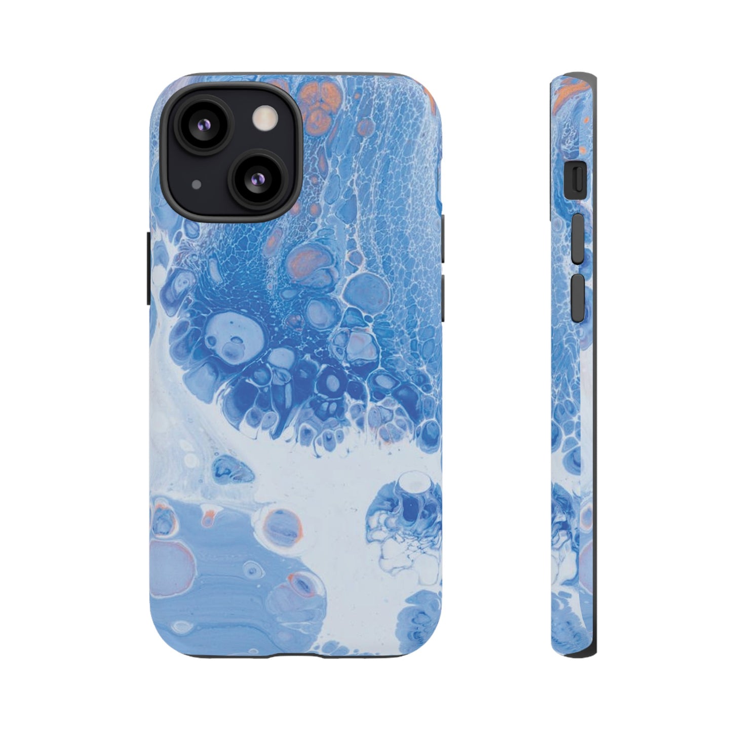 Blue and White Resin Inspired Phone Case |iPhone 15 Plus/ Pro, 14, 13, 12| Google Pixel 7, Pro, 5| Samsung Galaxy S23 All Major Phone Models