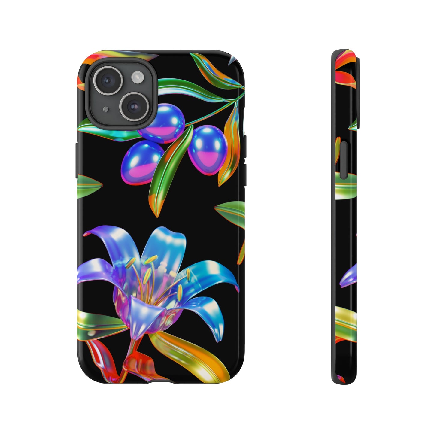 Metallic Flowers Phone Case | iPhone 15 Plus/ Pro, 14, 13, 12| Google Pixel 7, Pro, 5| Samsung Galaxy S23 All Major Phone Models