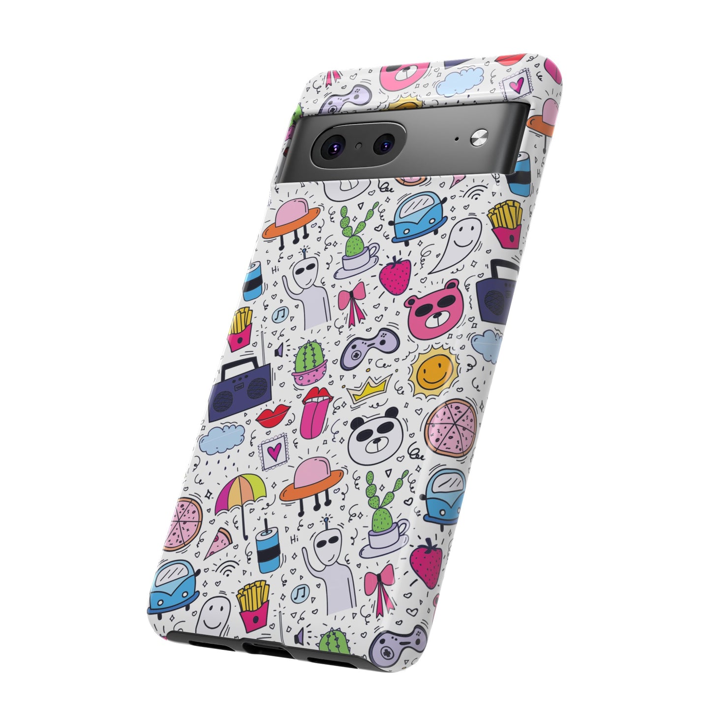 Cartoon Collage Phone Case | iPhone 15 Plus/ Pro, 14, 13, 12| Google Pixel 7, Pro, 5| Samsung Galaxy S23 All Major Phone Models