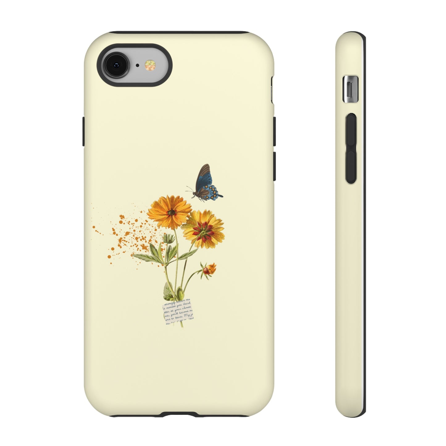 Butterfly Sunflowers Phone Case | iPhone 15 Plus/ Pro, 14, 13, 12| Google Pixel 7, Pro, 5| Samsung Galaxy S23 All Major Phone Models