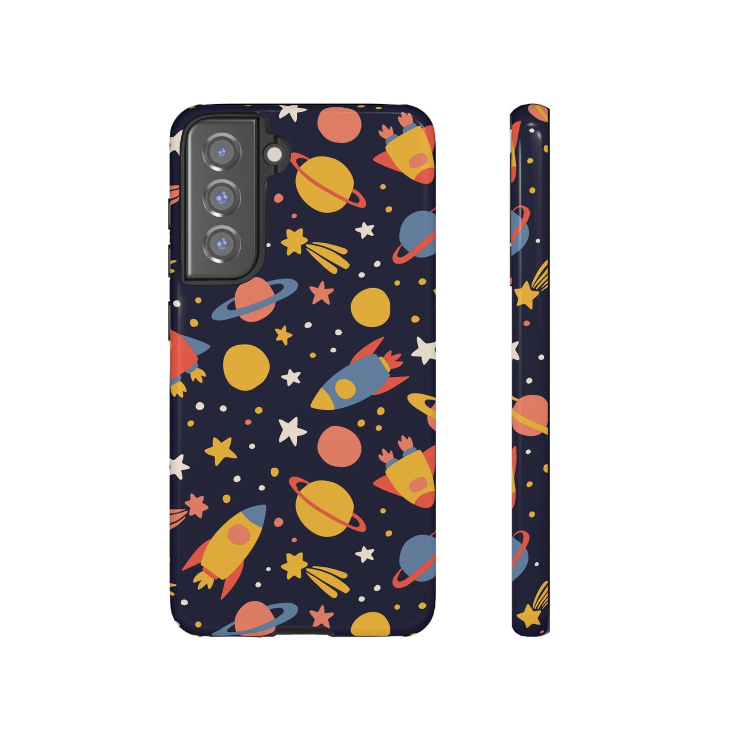 Cartoon Space Wallpaper Phone Case | iPhone 15 Plus/ Pro, 14, 13, 12| Google Pixel 7, Pro, 5| Samsung Galaxy S23 All Major Phone Models