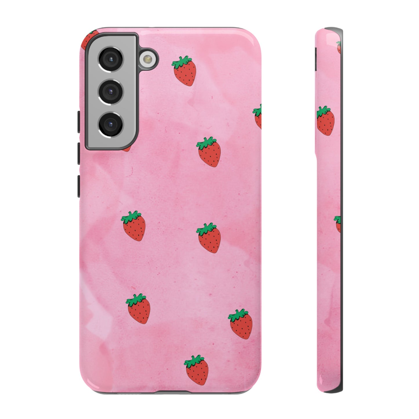 Strawberry Wallpaper Phone Case | iPhone 15 Plus/ Pro, 14, 13, 12| Google Pixel 7, Pro, 5| Samsung Galaxy S23 All Major Phone Models