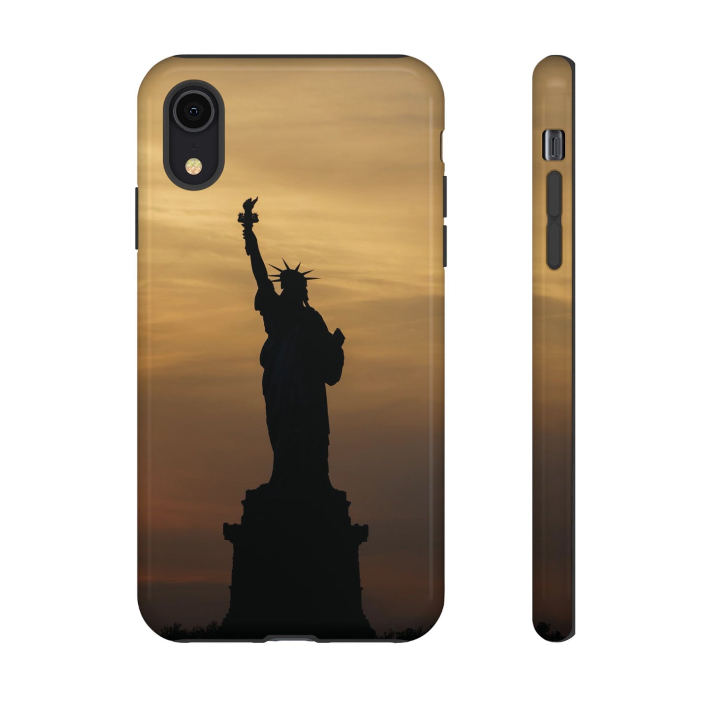 Silhouette Statue Of Liberty Wallpaper Phone Case | iPhone 15 Plus/ Pro, 14, 13, 12| Google Pixel 7, Pro, 5| Samsung Galaxy S23 All Major Phone Models