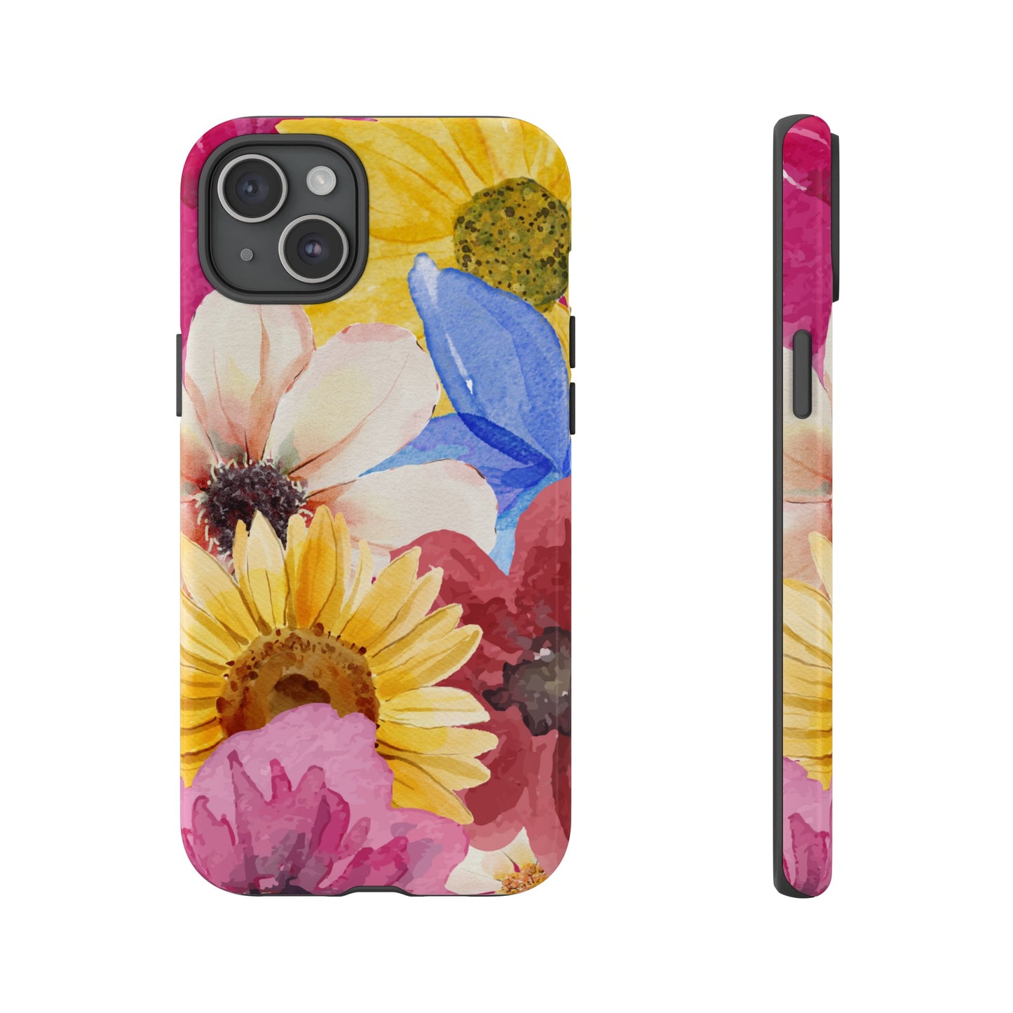 Overlapping Flowers Wallpaper Phone Case | iPhone 15 Plus/ Pro, 14, 13, 12| Google Pixel 7, Pro, 5| Samsung Galaxy S23 All Major Phone Models