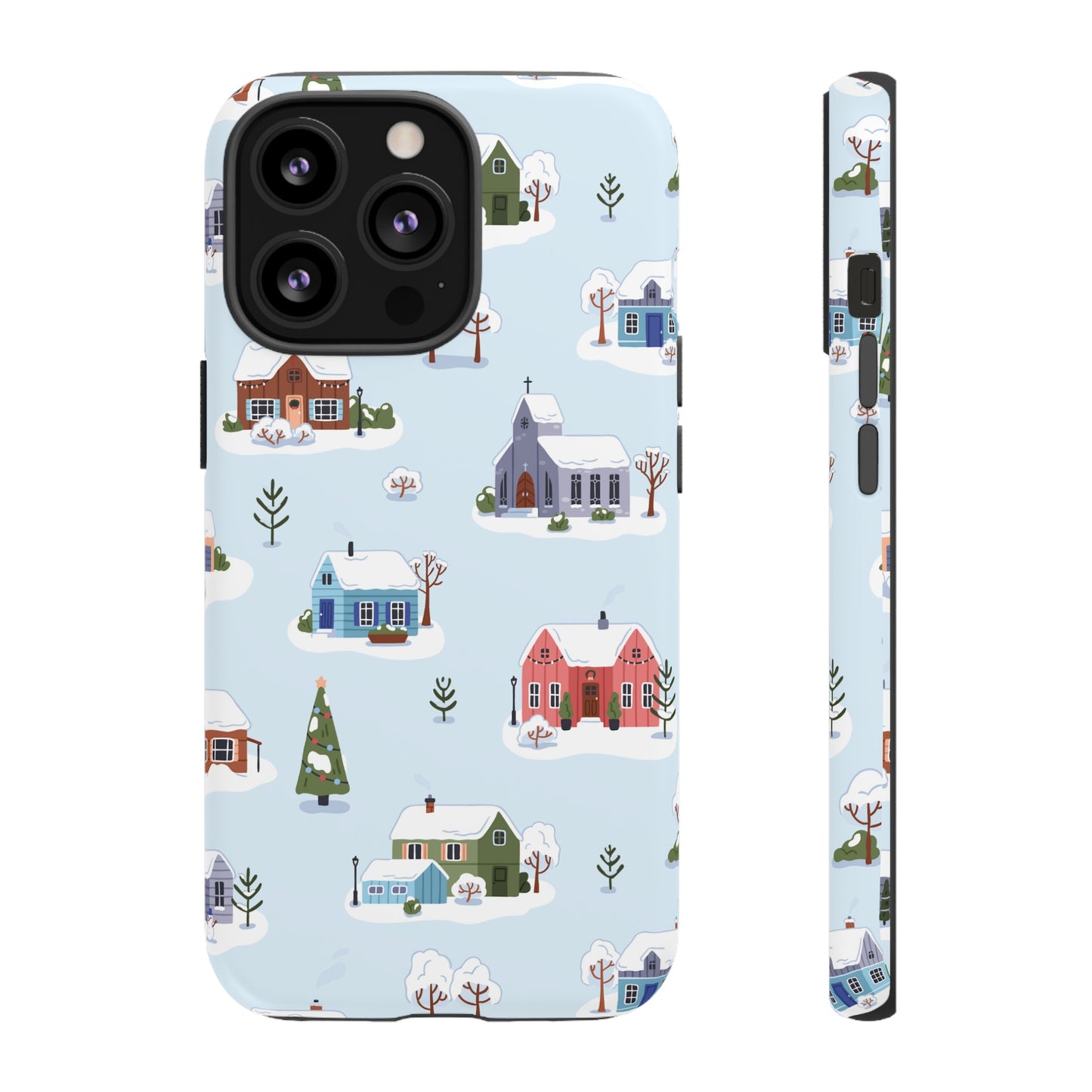 Snowy Merry Christmas Wallpaper Phone Case | iPhone 15 Plus/ Pro, 14, 13, 12| Google Pixel 7, Pro, 5| Samsung Galaxy S23 All Major Phone Models