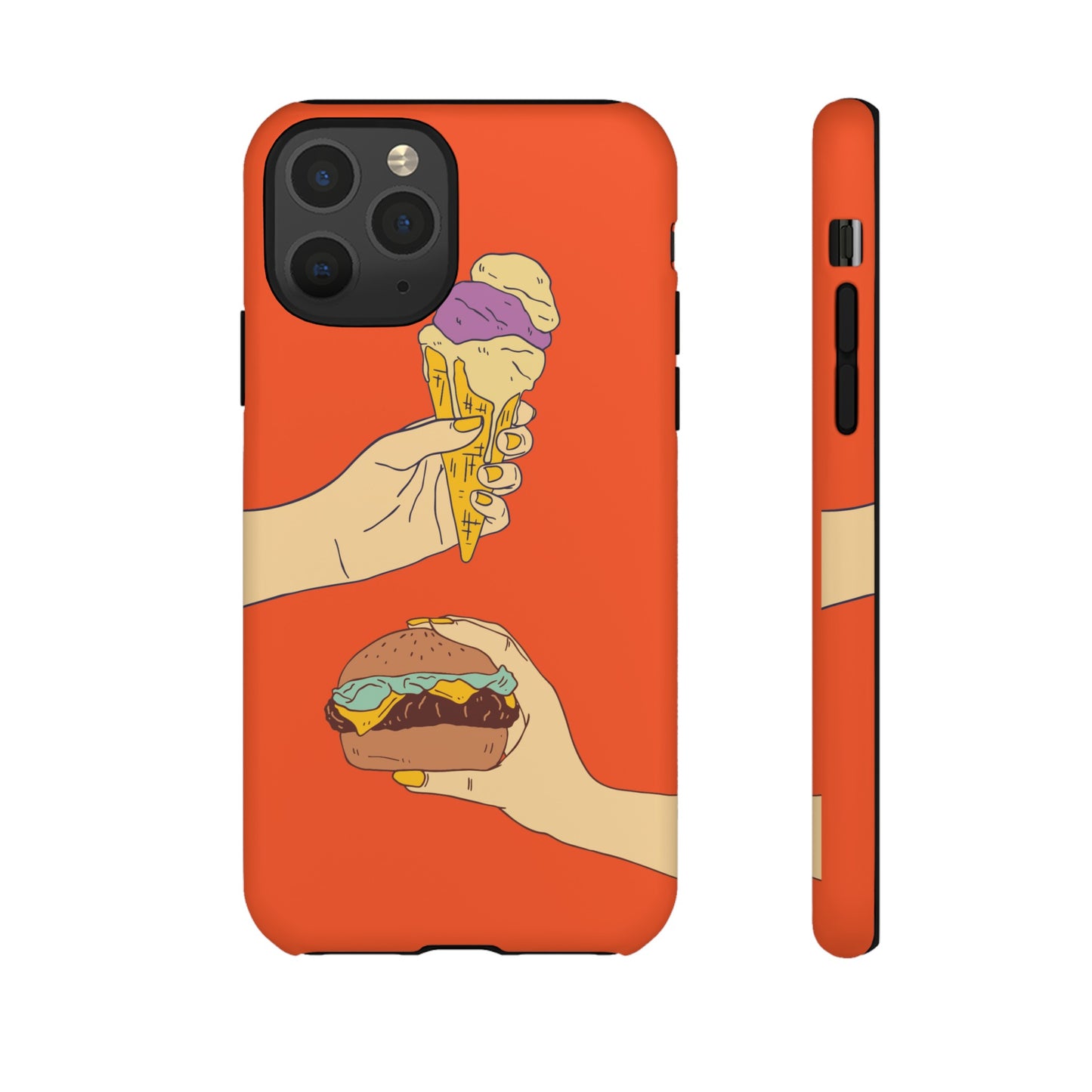 IceCream Or Hamburger? Phone Case | iPhone 15 Plus/ Pro, 14, 13, 12| Google Pixel 7, Pro, 5| Samsung Galaxy S23 All Major Phone Models