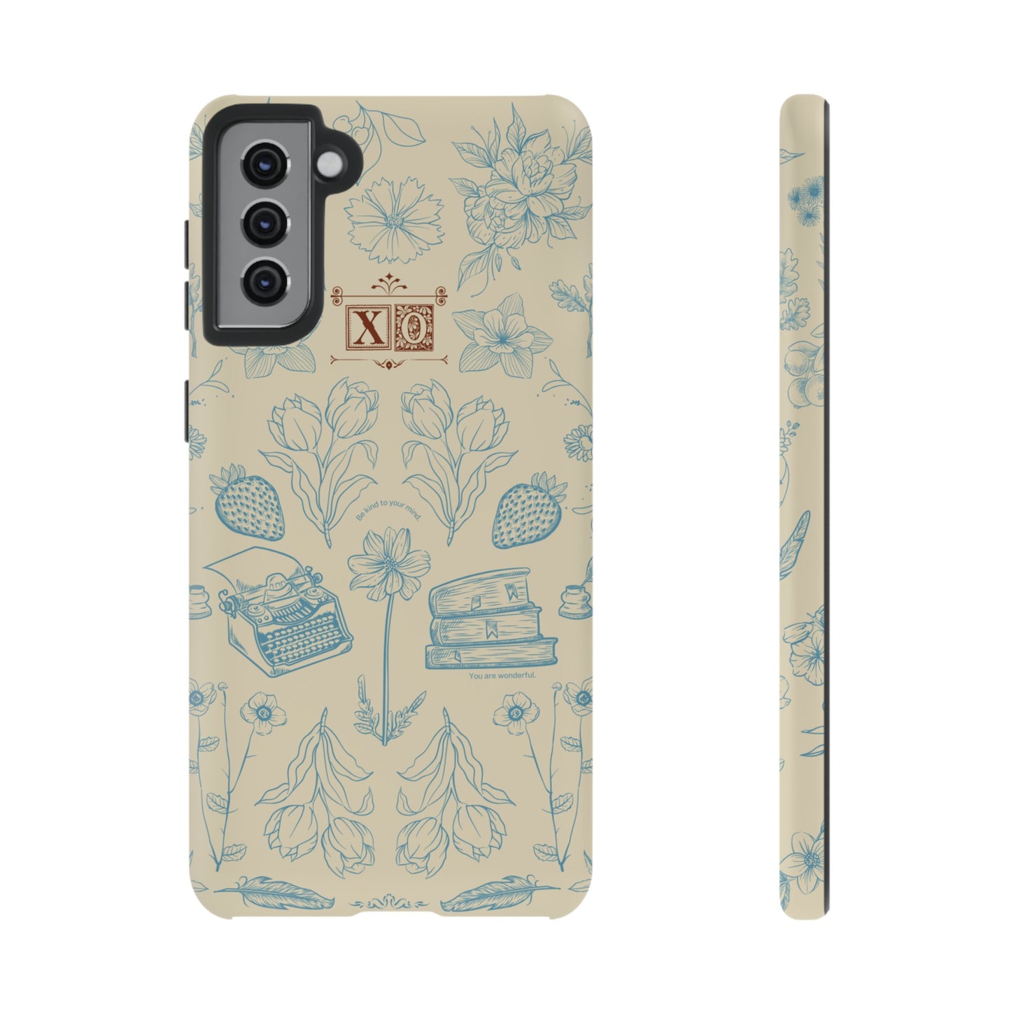 Typewriter Among The Flowers Phone Case | iPhone 15 Plus/ Pro, 14, 13, 12| Google Pixel 7, Pro, 5| Samsung Galaxy S23 All Major Phone Models