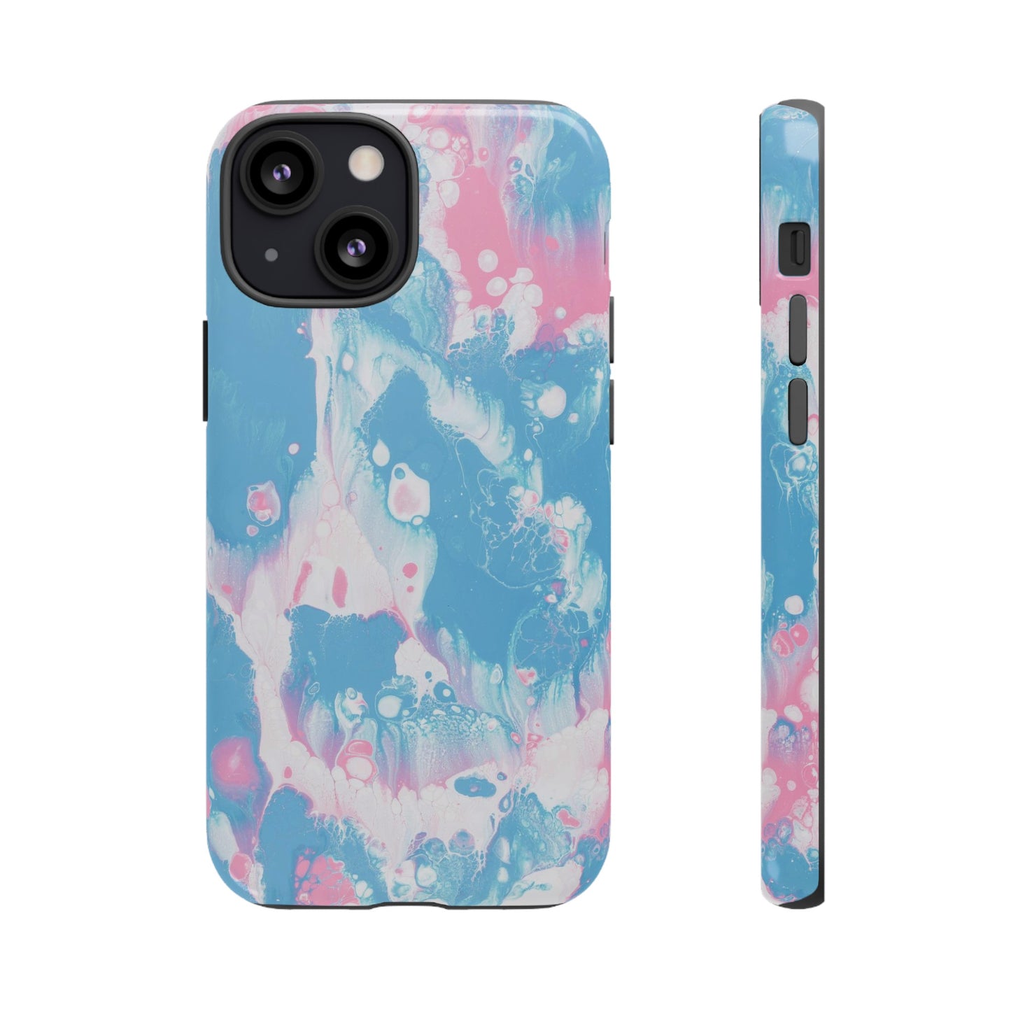 Baby Pink & Blue Resin Inspired Phone Case |iPhone 15 Plus/ Pro, 14, 13, 12|Google Pixel 7, Pro, 5|Samsung Galaxy S23 All Major Phone Models