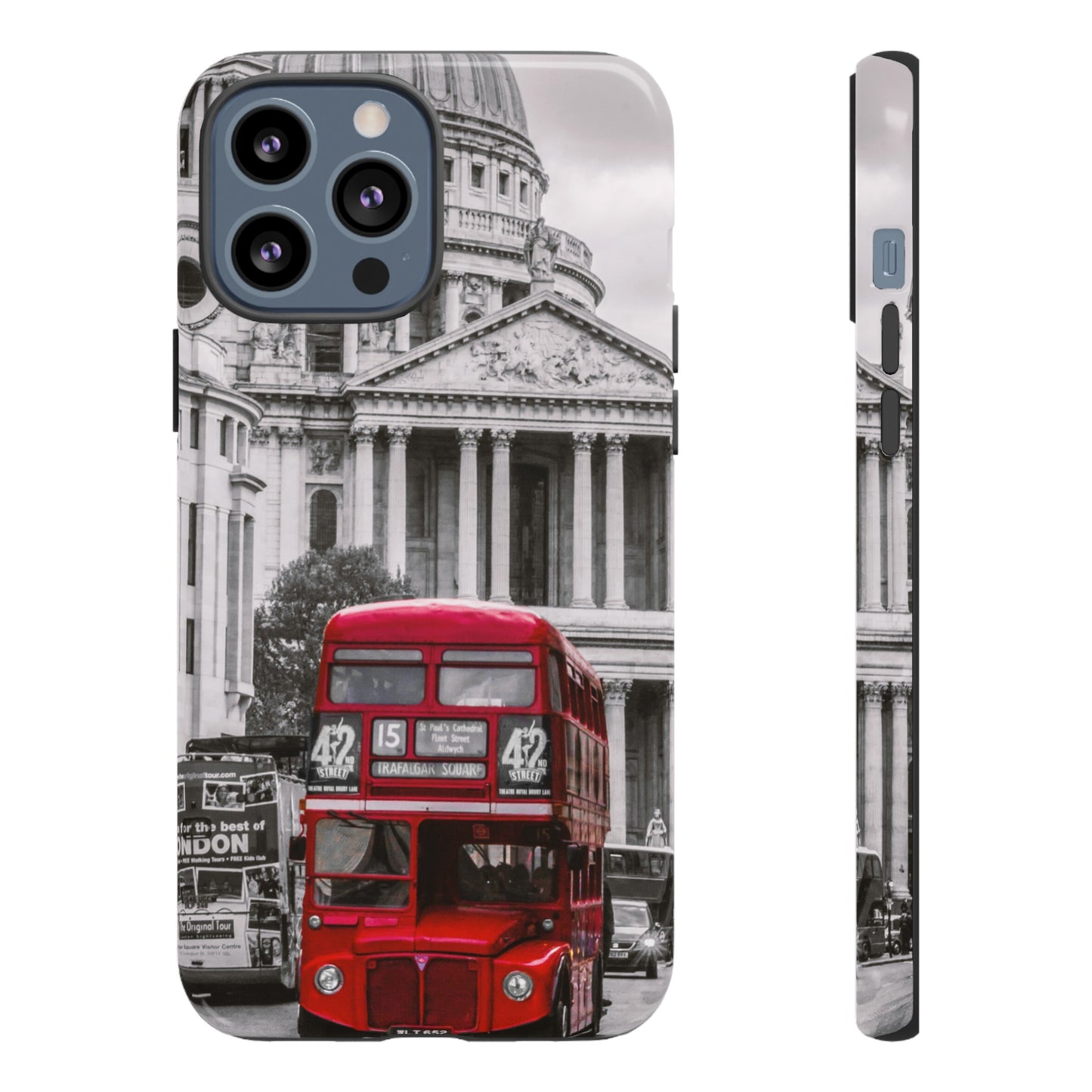 London Bus Wallpaper Phone Case | iPhone 15 Plus/ Pro, 14, 13, 12| Google Pixel 7, Pro, 5| Samsung Galaxy S23 All Major Phone Models