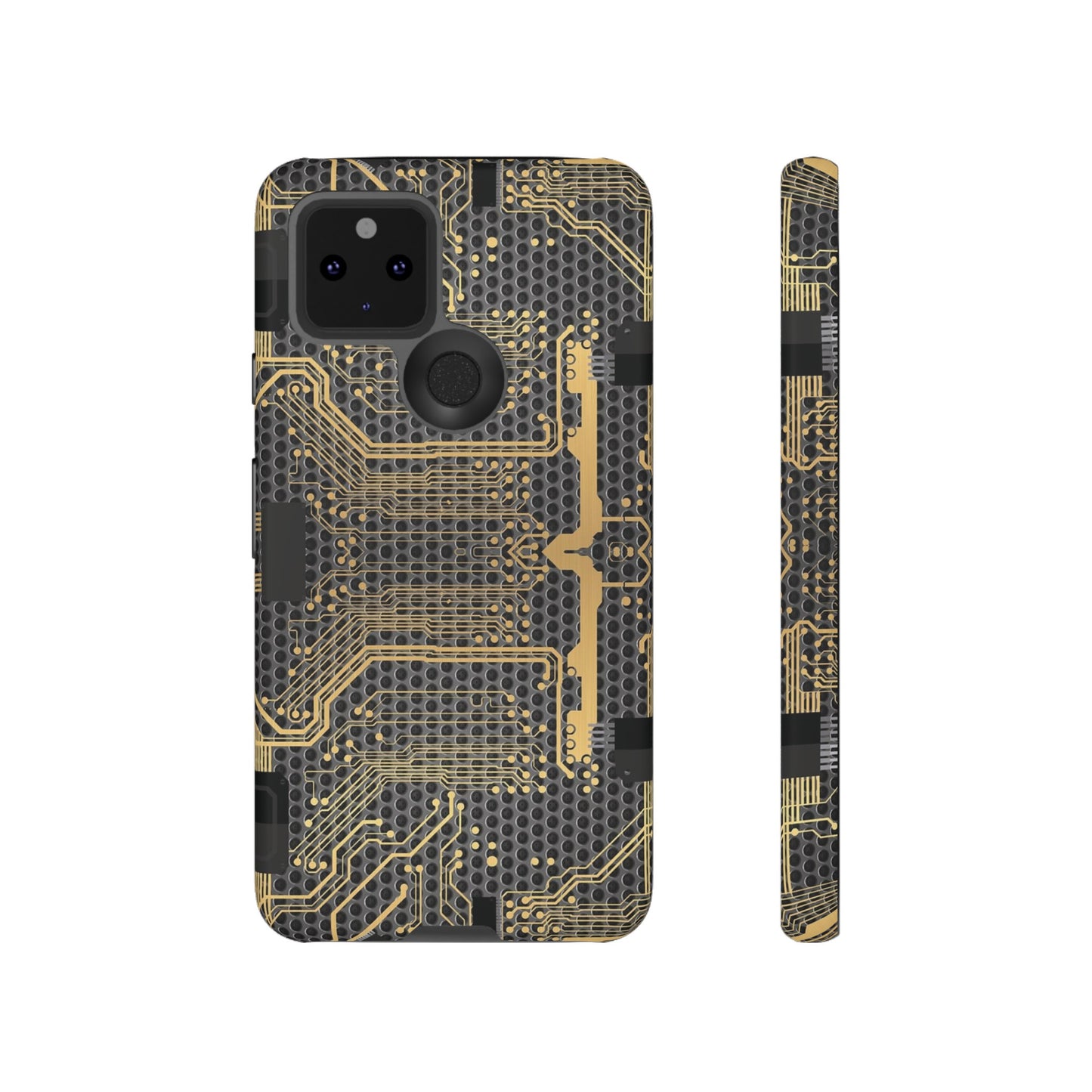 Golden Circuit Board Wallpaper Phone Case | iPhone 15 Plus/ Pro, 14, 13, 12| Google Pixel 7, Pro, 5| Samsung Galaxy S23 All Major Phone Models