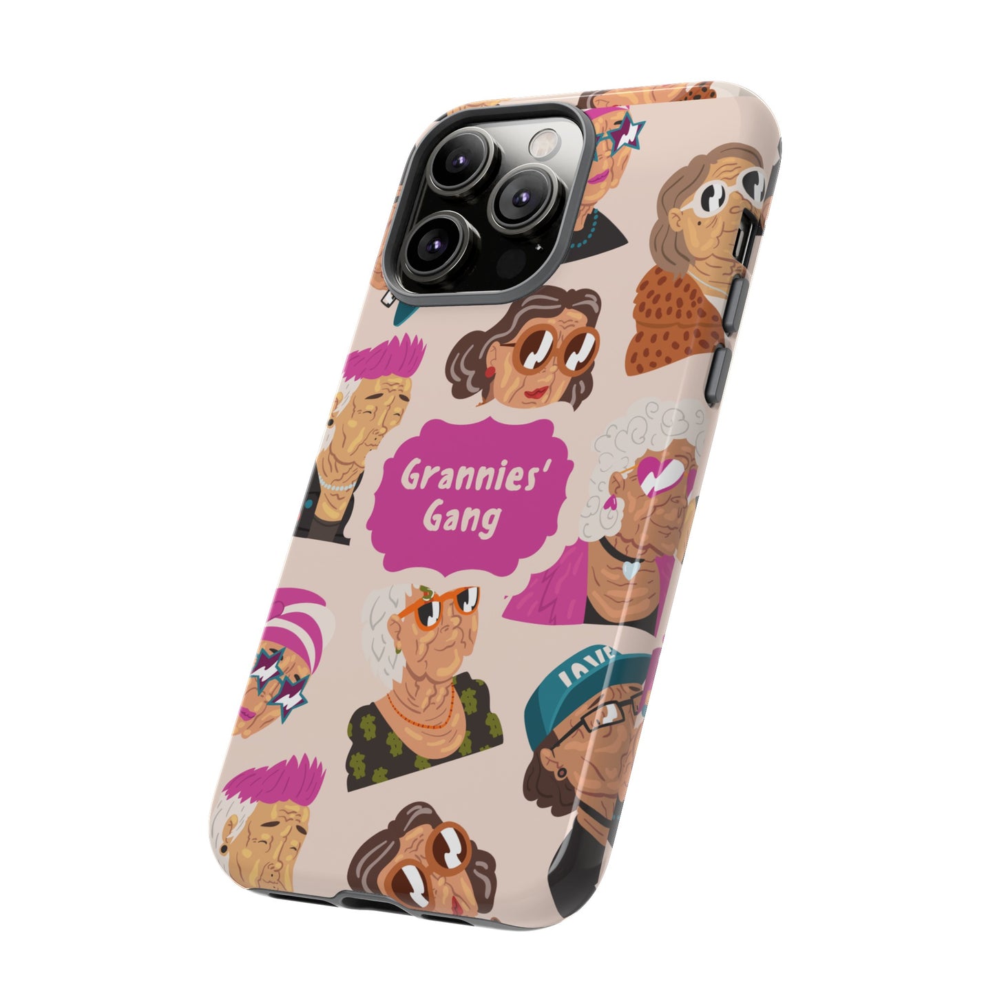 Grannies' Gang Wallpaper Phone Case | iPhone 15 Plus/ Pro, 14, 13, 12| Google Pixel 7, Pro, 5| Samsung Galaxy S23 All Major Phone Models