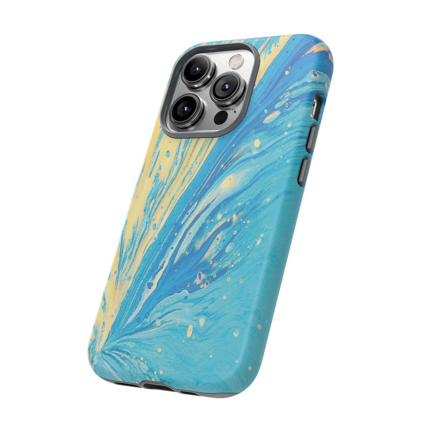 Fan of Yellow & Blue Paint Phone Case | iPhone 15 Plus/ Pro, 14, 13, 12| Google Pixel 7, Pro, 5| Samsung Galaxy S23 All Major Phone Models