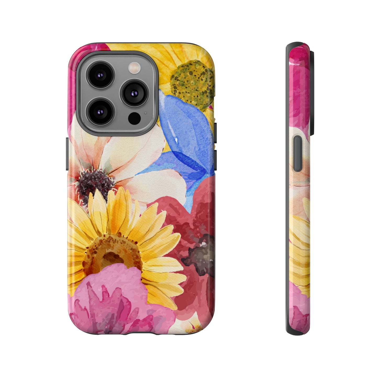 Overlapping Flowers Wallpaper Phone Case | iPhone 15 Plus/ Pro, 14, 13, 12| Google Pixel 7, Pro, 5| Samsung Galaxy S23 All Major Phone Models