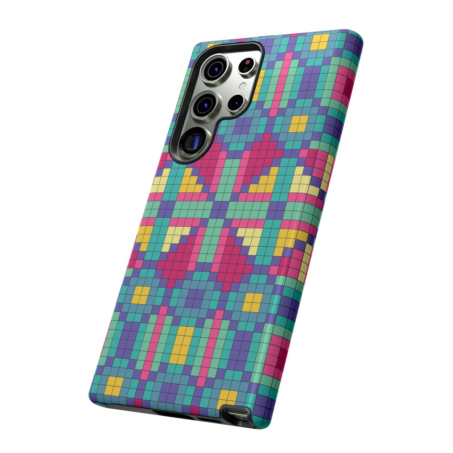 Block Geometric Wallpaper Phone Case | iPhone 15 Plus/ Pro, 14, 13, 12| Google Pixel 7, Pro, 5| Samsung Galaxy S23 All Major Phone Models