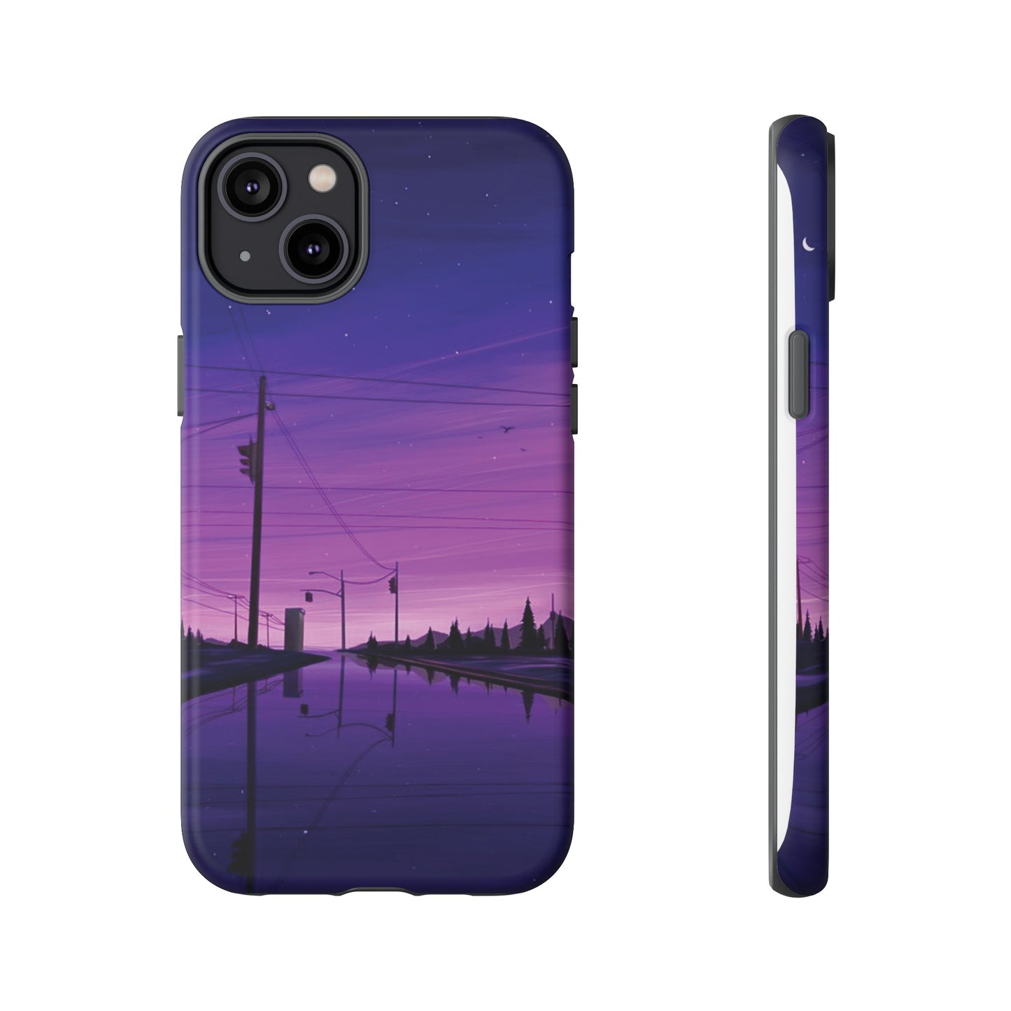 Purple Night Sky Wallpaper Phone Case | iPhone 15 Plus/ Pro, 14, 13, 12| Google Pixel 7, Pro, 5| Samsung Galaxy S23 All Major Phone Models