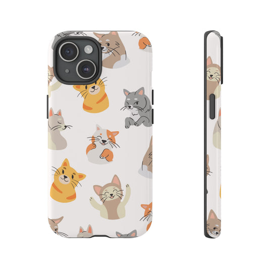 Adorable Cats Wallpaper Phone Case | iPhone 15 Plus/ Pro, 14, 13, 12| Google Pixel 7, Pro, 5| Samsung Galaxy S23 All Major Phone Models