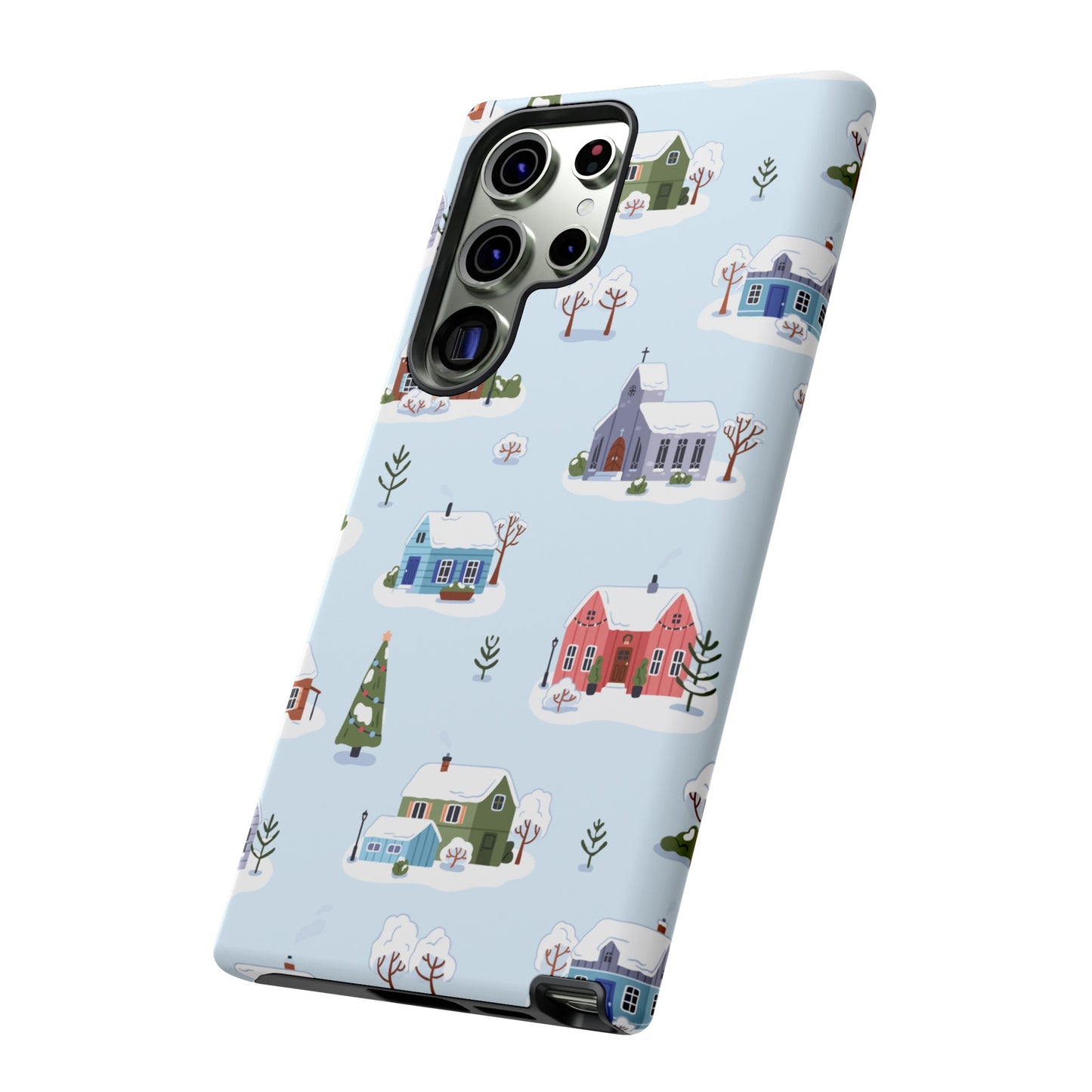 Snowy Merry Christmas Wallpaper Phone Case | iPhone 15 Plus/ Pro, 14, 13, 12| Google Pixel 7, Pro, 5| Samsung Galaxy S23 All Major Phone Models