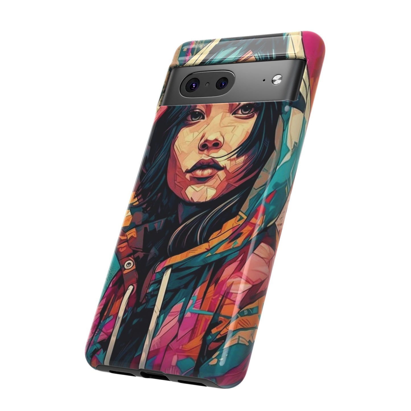 Girl Painting Wallpaper Phone Case | iPhone 15 Plus/ Pro, 14, 13, 12| Google Pixel 7, Pro, 5| Samsung Galaxy S23 All Major Phone Models