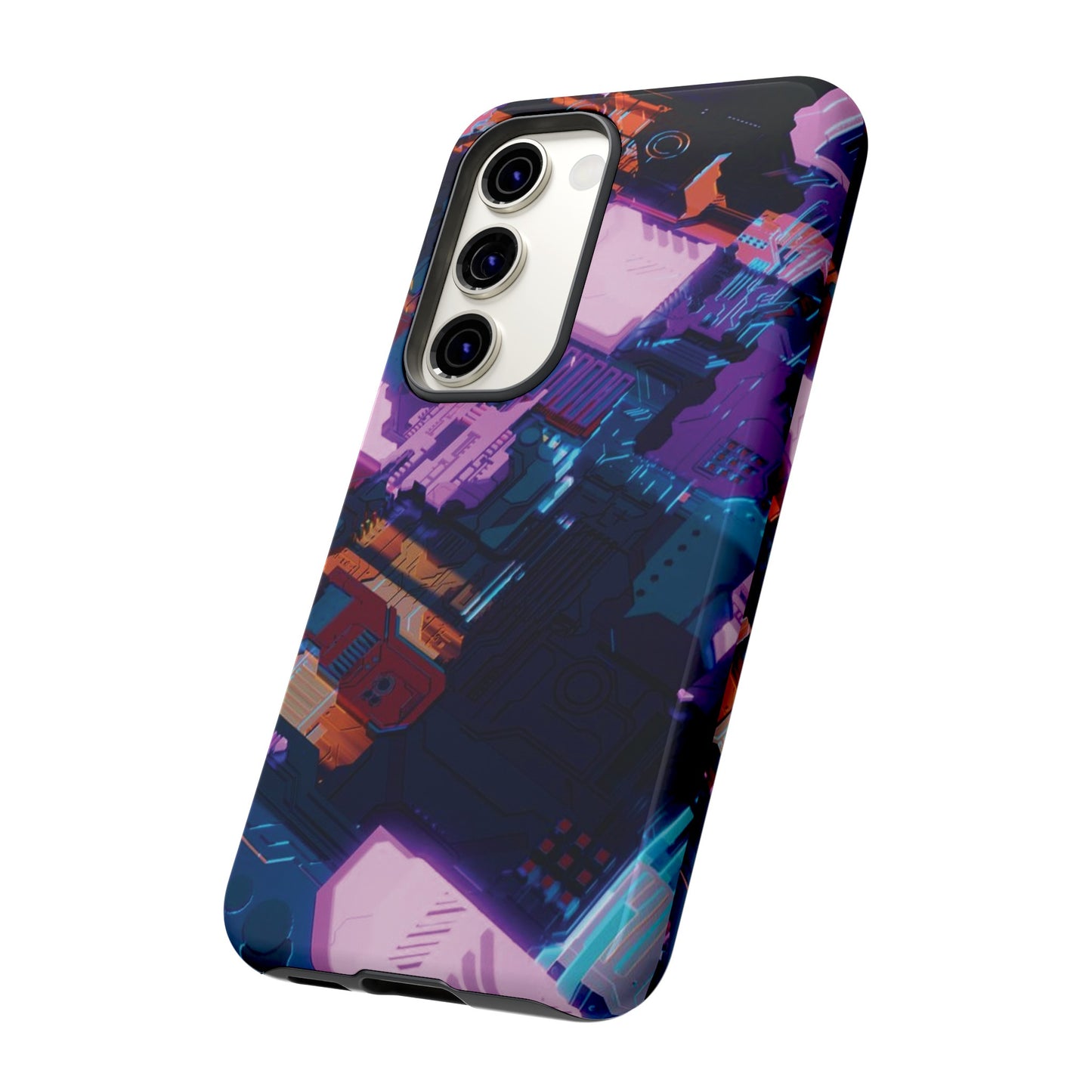 Purple Circuit Board Wallpaper Phone Case | iPhone 15 Plus/ Pro, 14, 13, 12| Google Pixel 7, Pro, 5| Samsung Galaxy S23 All Major Phone Models