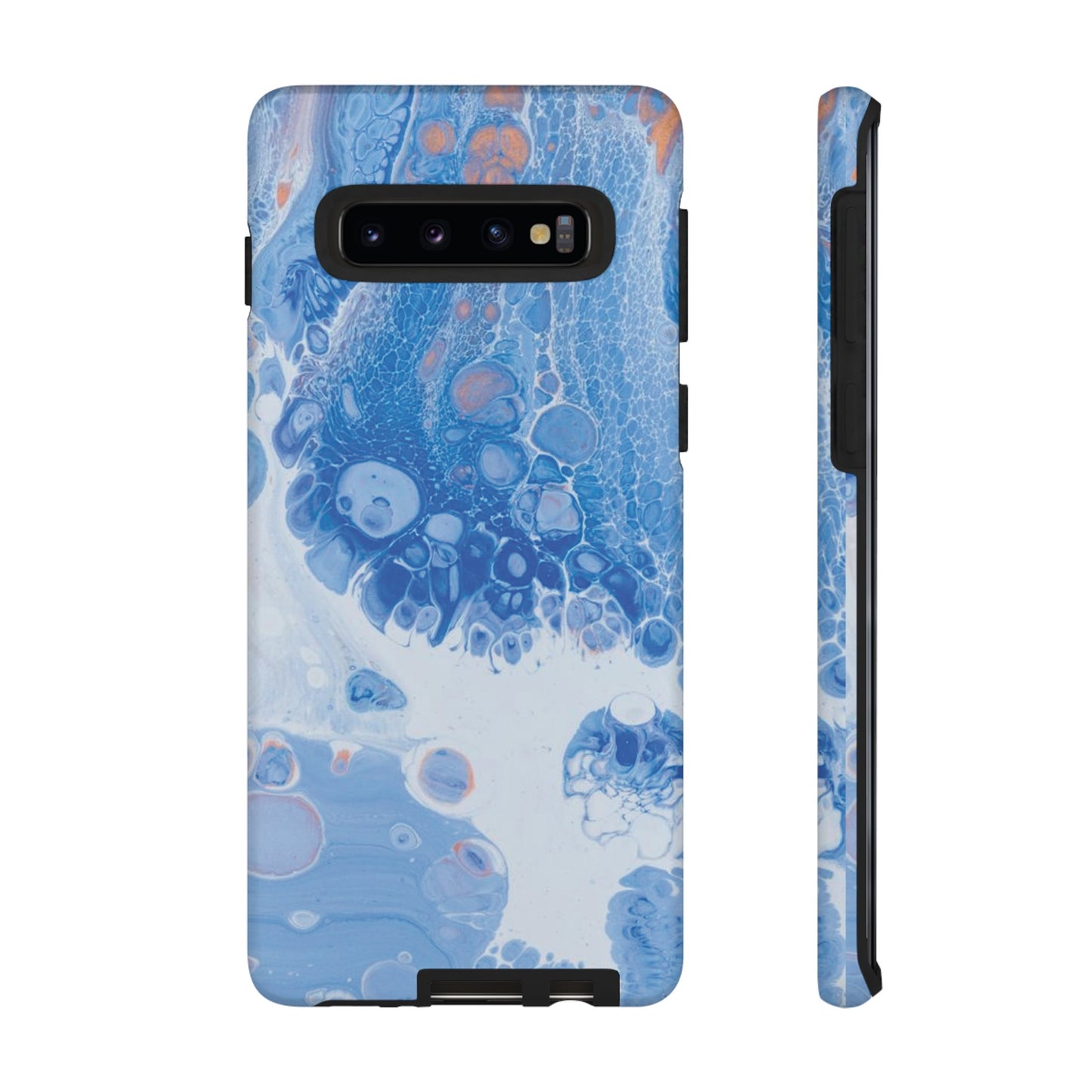 Blue and White Resin Inspired Phone Case |iPhone 15 Plus/ Pro, 14, 13, 12| Google Pixel 7, Pro, 5| Samsung Galaxy S23 All Major Phone Models