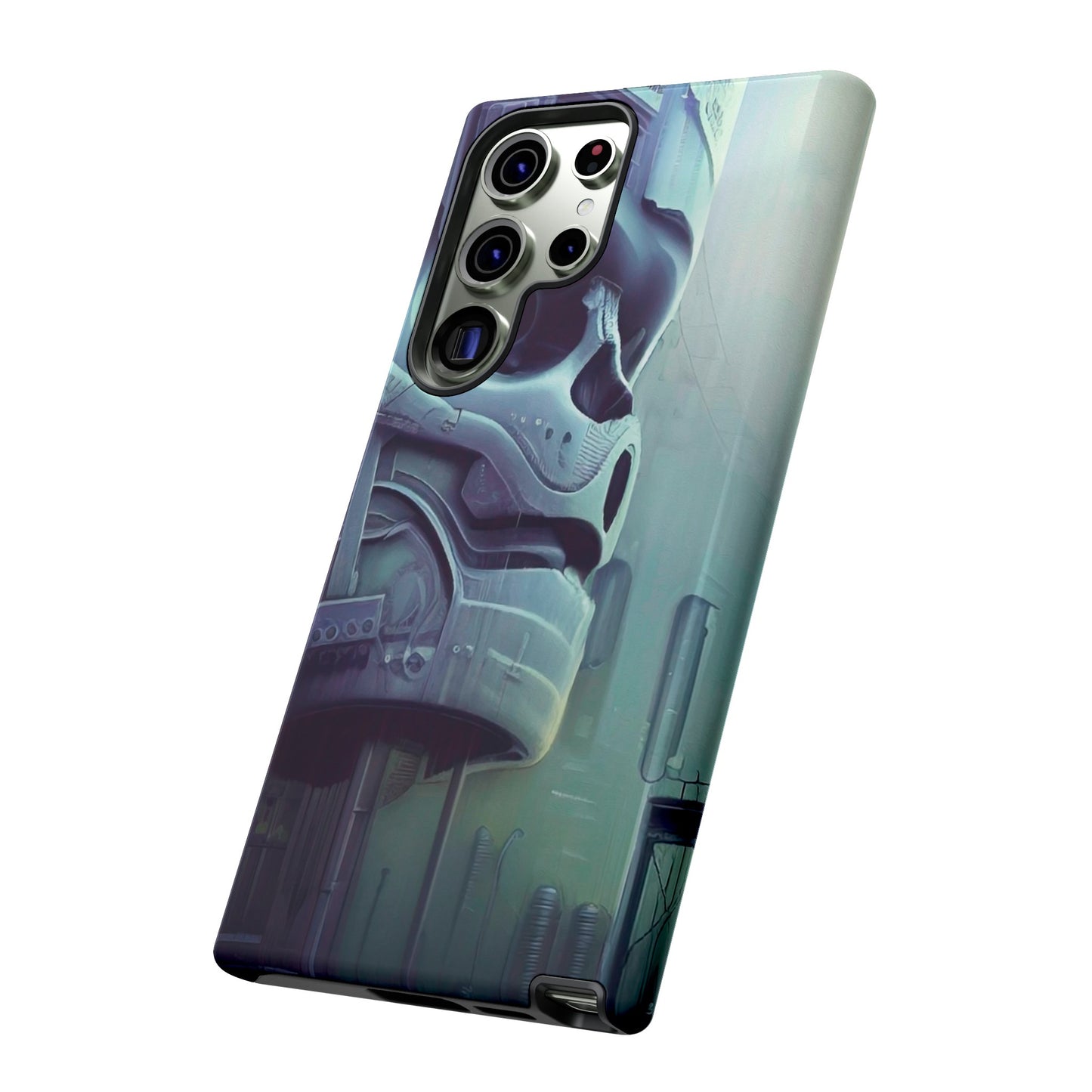 Sci-Fi Skull Wallpaper Phone Case | iPhone 15 Plus/ Pro, 14, 13, 12| Google Pixel 7, Pro, 5| Samsung Galaxy S23 All Major Phone Models