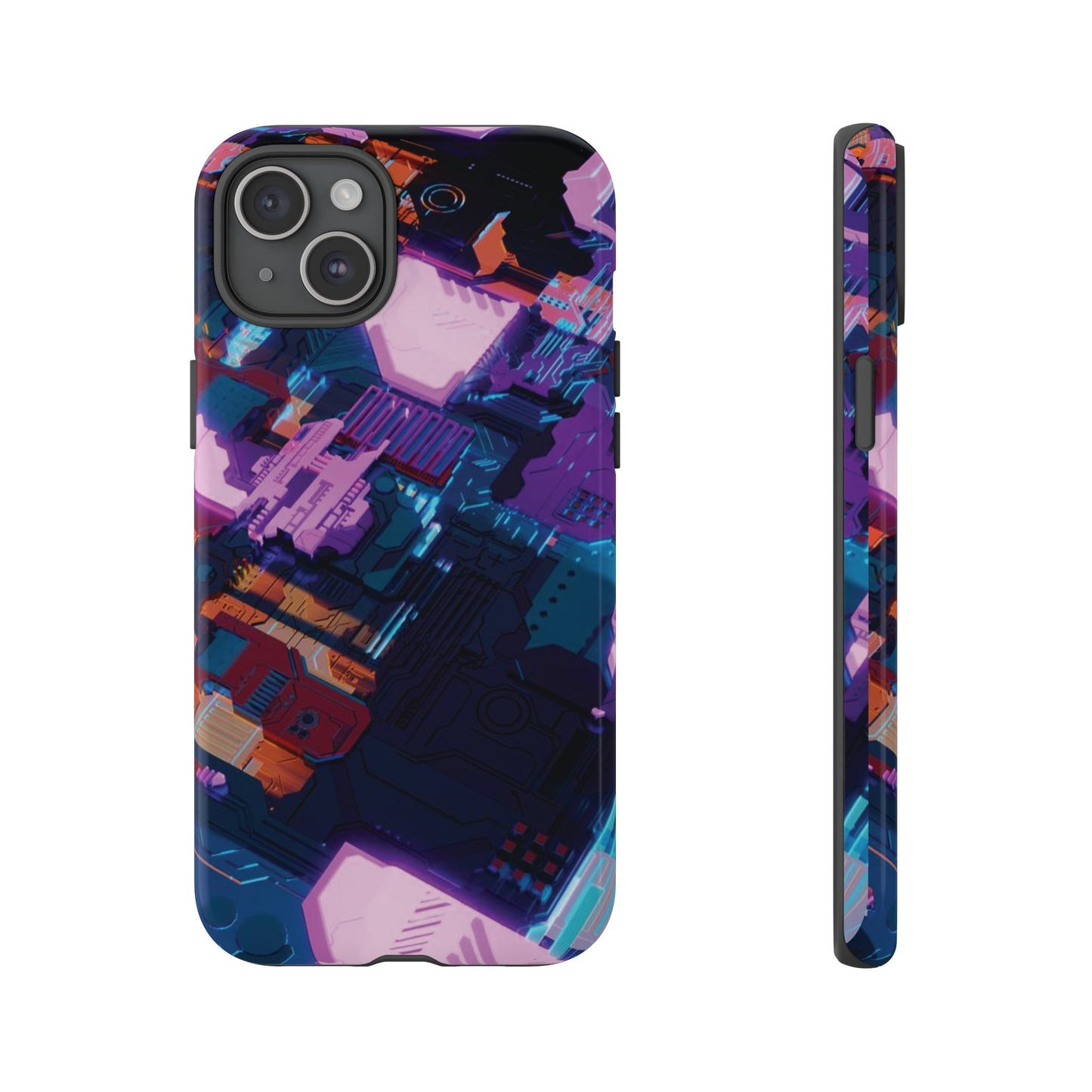 Purple Circuit Board Wallpaper Phone Case | iPhone 15 Plus/ Pro, 14, 13, 12| Google Pixel 7, Pro, 5| Samsung Galaxy S23 All Major Phone Models