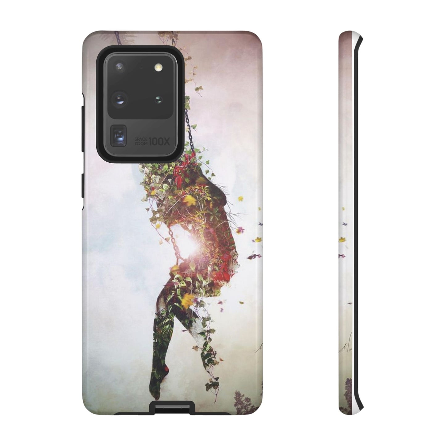 Flower Swing Girl Wallpaper Phone Case | iPhone 15 Plus/ Pro, 14, 13, 12| Google Pixel 7, Pro, 5| Samsung Galaxy S23 All Major Phone Models