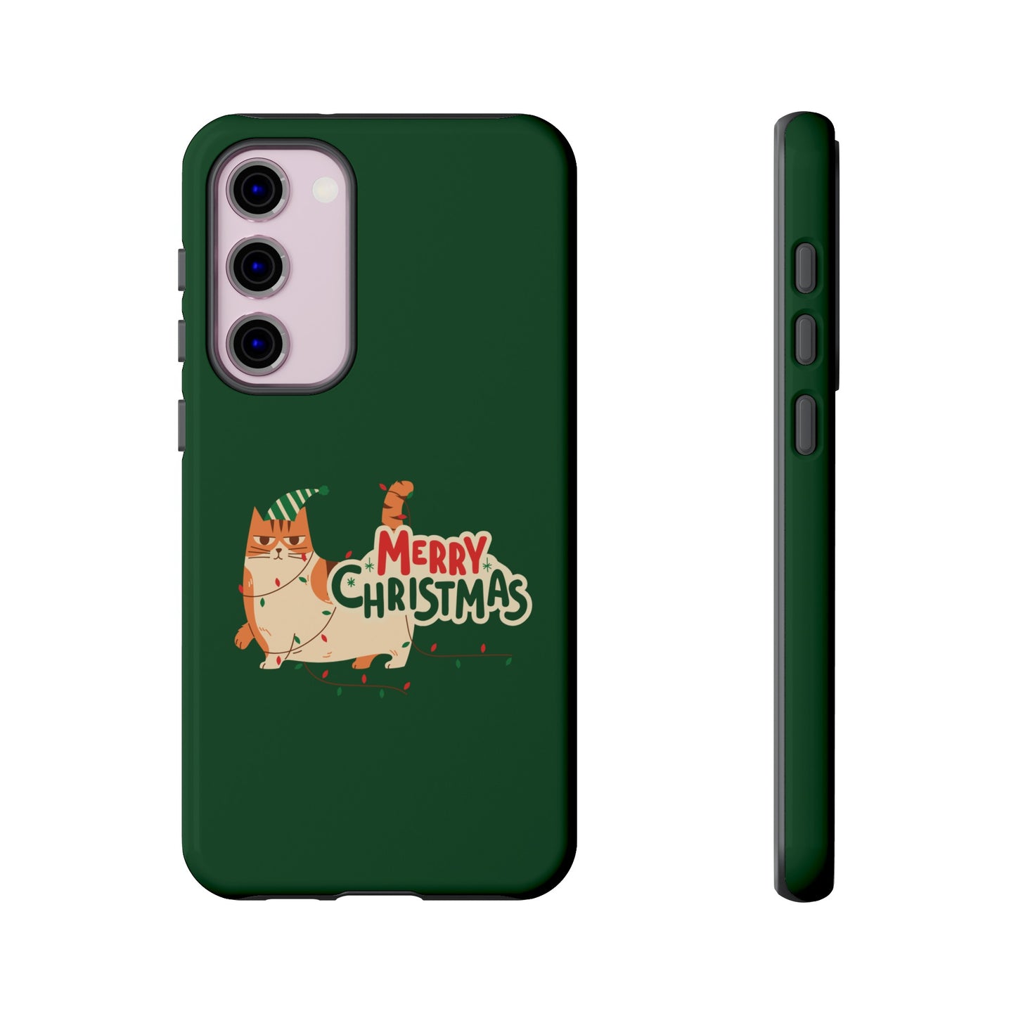 Cat Merry Christmas Phone Case | iPhone 15 Plus/ Pro, 14, 13, 12| Google Pixel 7, Pro, 5| Samsung Galaxy S23 All Major Phone Models