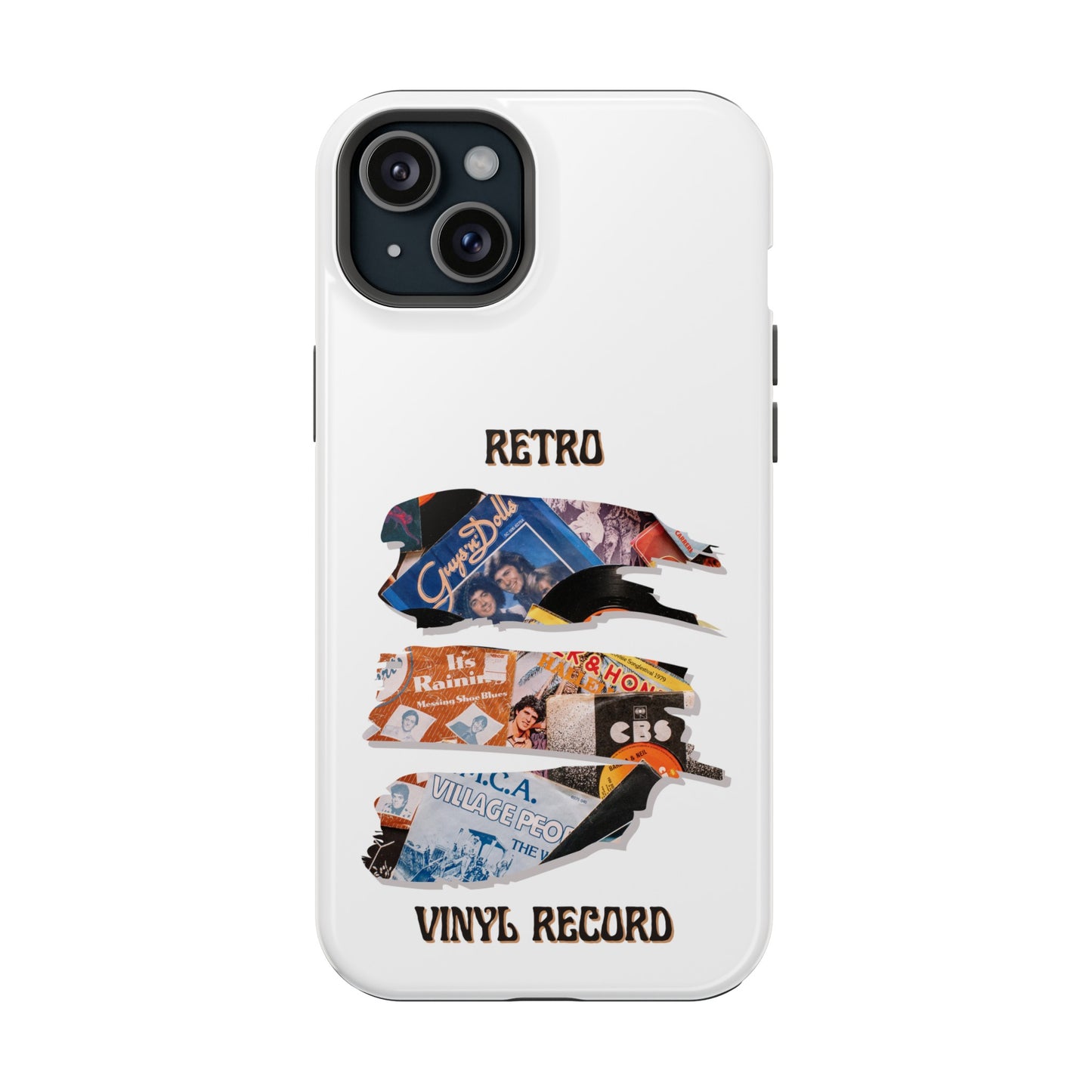 Retro Vinyl Record Phone Case | iPhone 15 Plus/ Pro, 14, 13, 12|