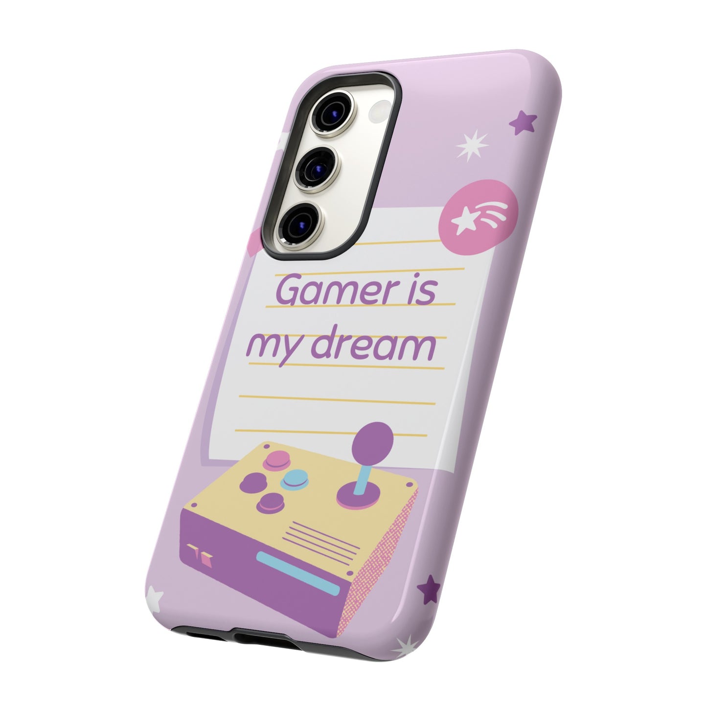 Gamer Is My Dream Job Wallpaper Phone Case | iPhone 15 Plus/ Pro, 14, 13, 12| Google Pixel 7, Pro, 5| Samsung Galaxy S23 All Major Phone Models