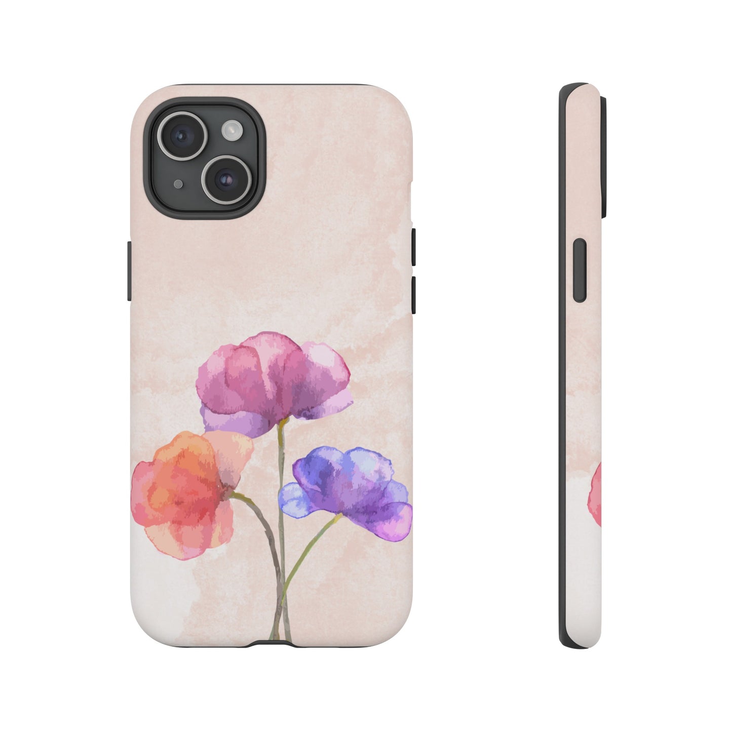 Three Flowers Wallpaper Phone Case | iPhone 15 Plus/ Pro, 14, 13, 12| Google Pixel 7, Pro, 5| Samsung Galaxy S23 All Major Phone Models