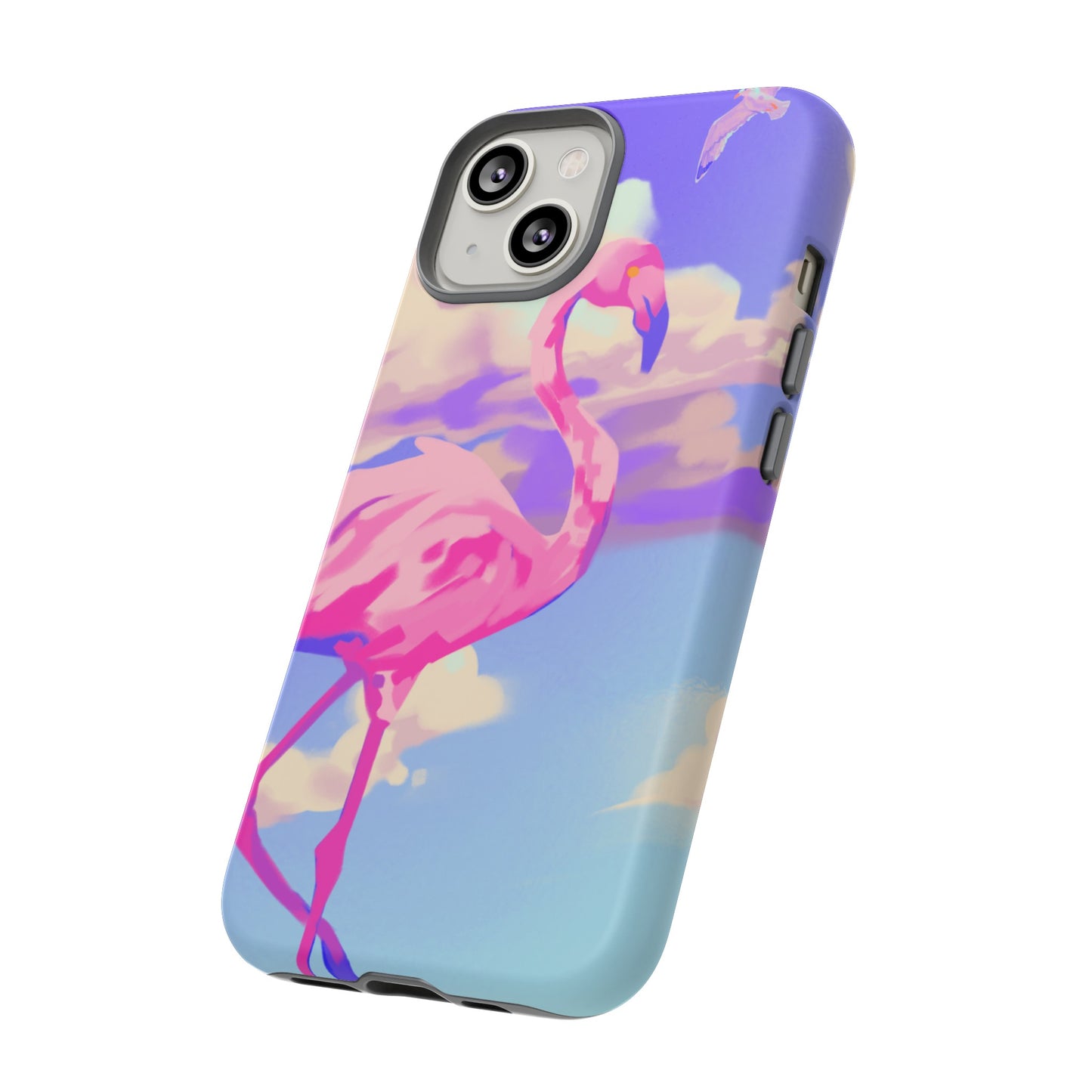 Flamingo In The Clouds Phone Case | iPhone 15 Plus/ Pro, 14, 13, 12| Google Pixel 7, Pro, 5| Samsung Galaxy S23 All Major Phone Models