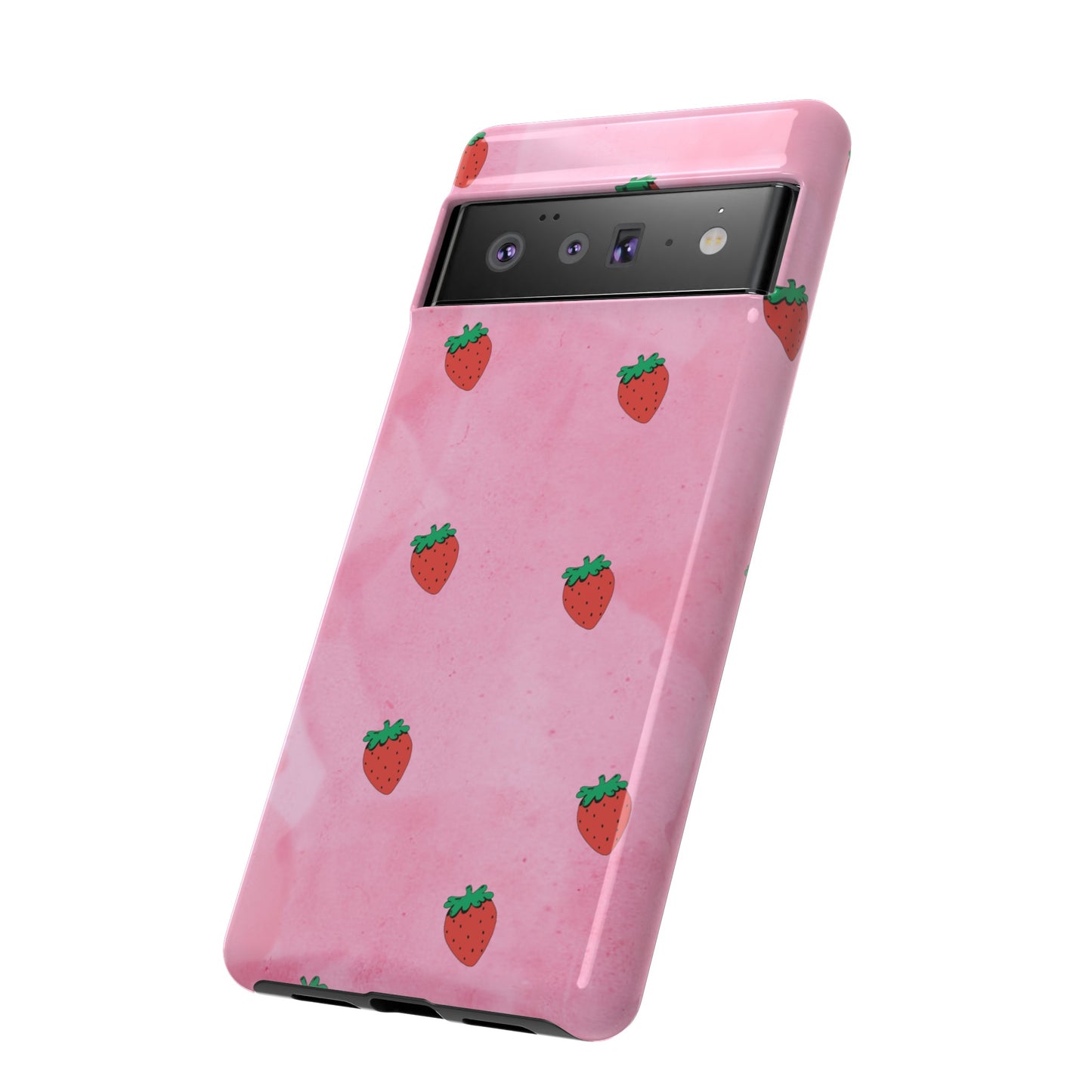 Strawberry Wallpaper Phone Case | iPhone 15 Plus/ Pro, 14, 13, 12| Google Pixel 7, Pro, 5| Samsung Galaxy S23 All Major Phone Models