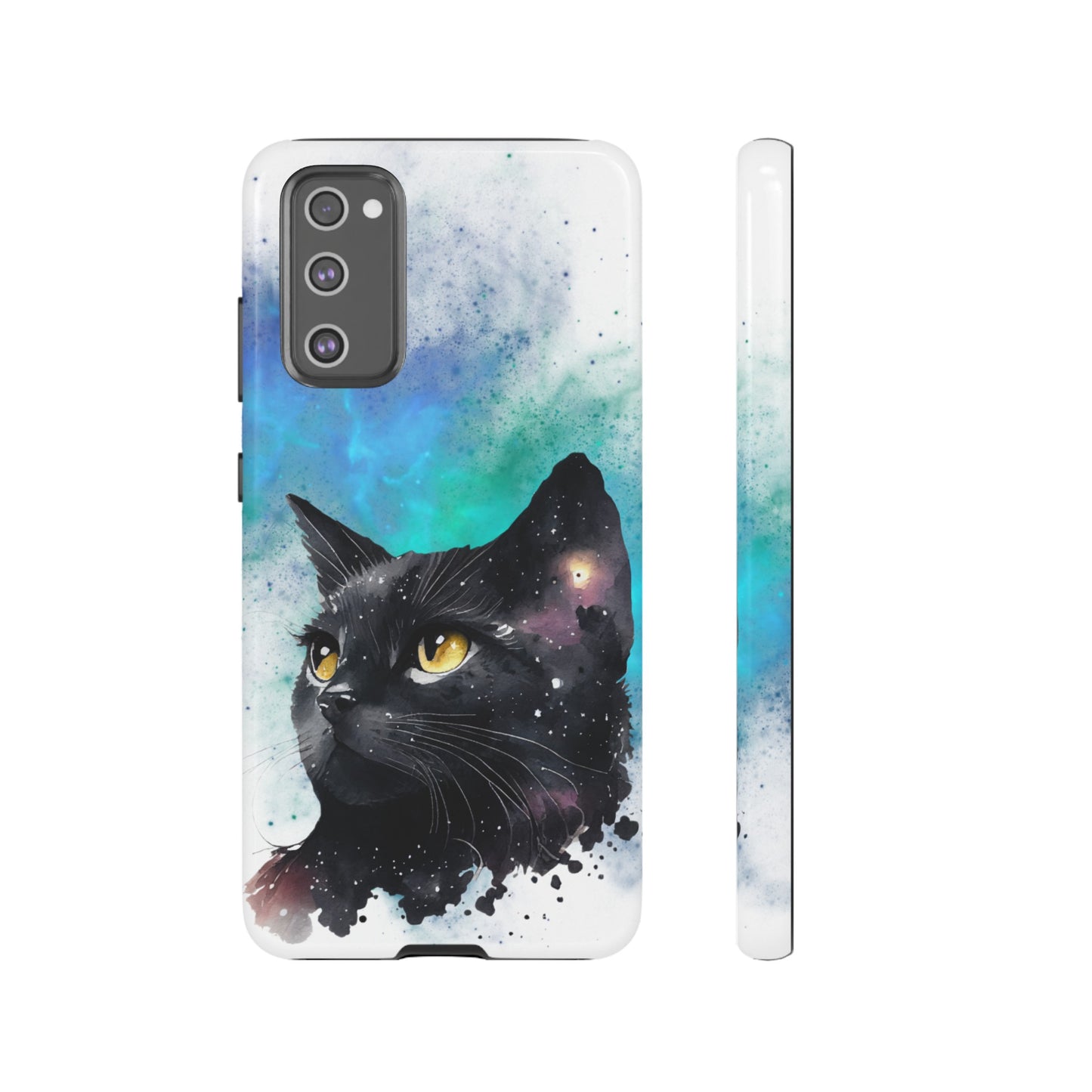 Cosmic Black Cat Phone Case | iPhone 15 Plus/ Pro, 14, 13, 12| Google Pixel 7, Pro, 5| Samsung Galaxy S23 All Major Phone Models