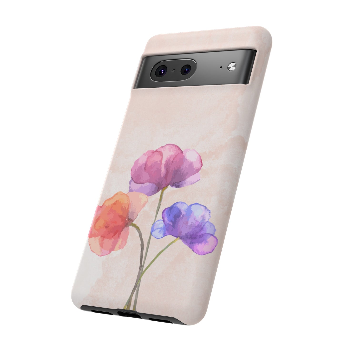 Three Flowers Wallpaper Phone Case | iPhone 15 Plus/ Pro, 14, 13, 12| Google Pixel 7, Pro, 5| Samsung Galaxy S23 All Major Phone Models