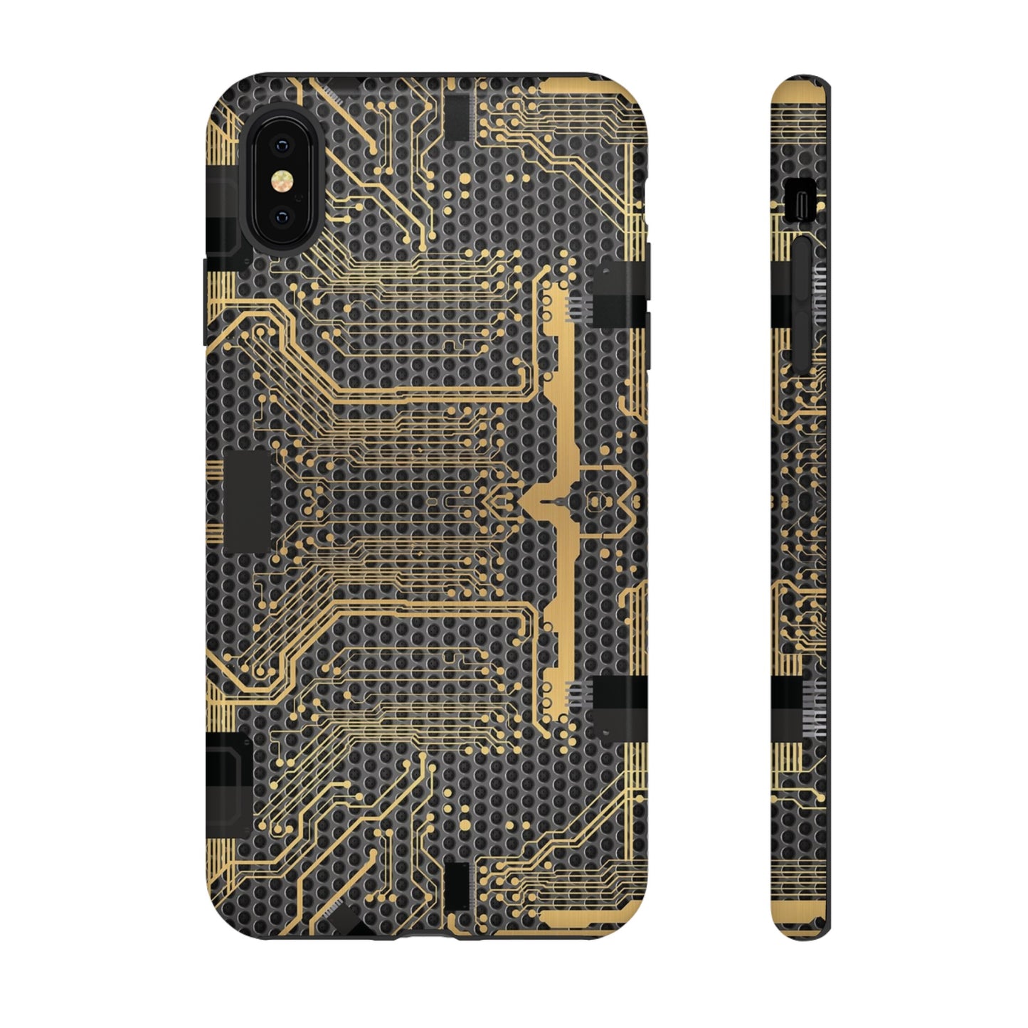 Golden Circuit Board Wallpaper Phone Case | iPhone 15 Plus/ Pro, 14, 13, 12| Google Pixel 7, Pro, 5| Samsung Galaxy S23 All Major Phone Models