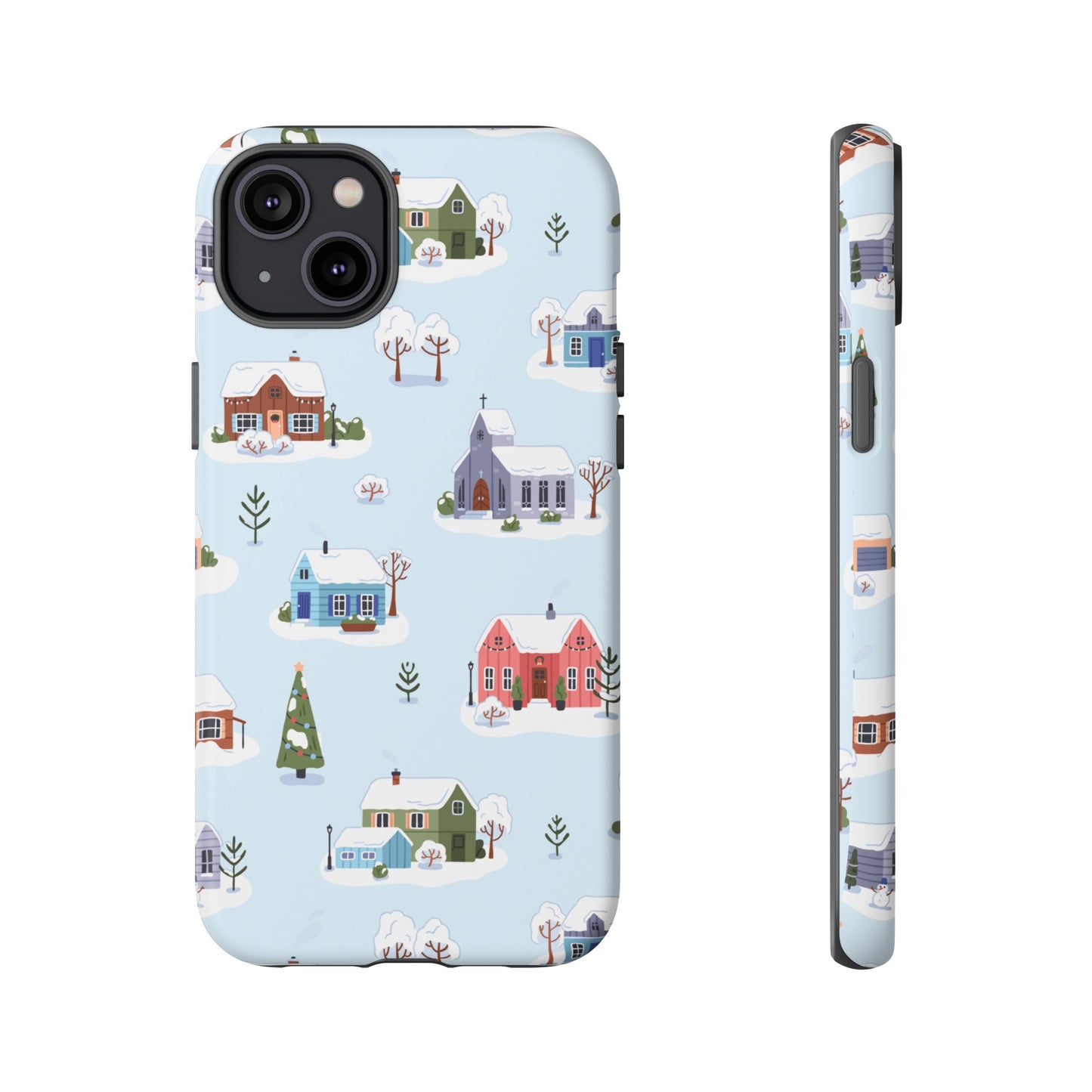 Snowy Merry Christmas Wallpaper Phone Case | iPhone 15 Plus/ Pro, 14, 13, 12| Google Pixel 7, Pro, 5| Samsung Galaxy S23 All Major Phone Models