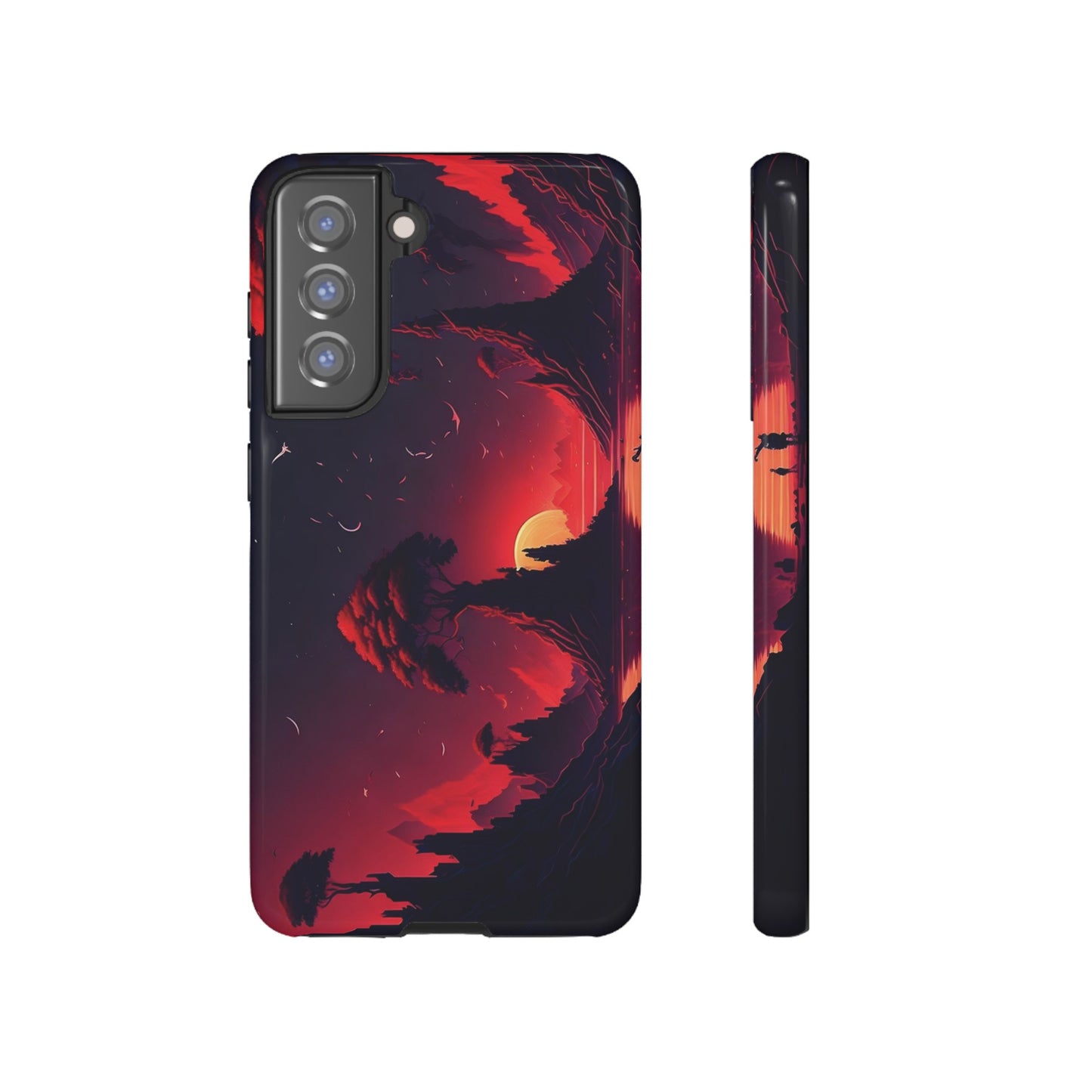 Red Sunset Wallpaper Phone Case | iPhone 15 Plus/ Pro, 14, 13, 12| Google Pixel 7, Pro, 5| Samsung Galaxy S23 All Major Phone Models