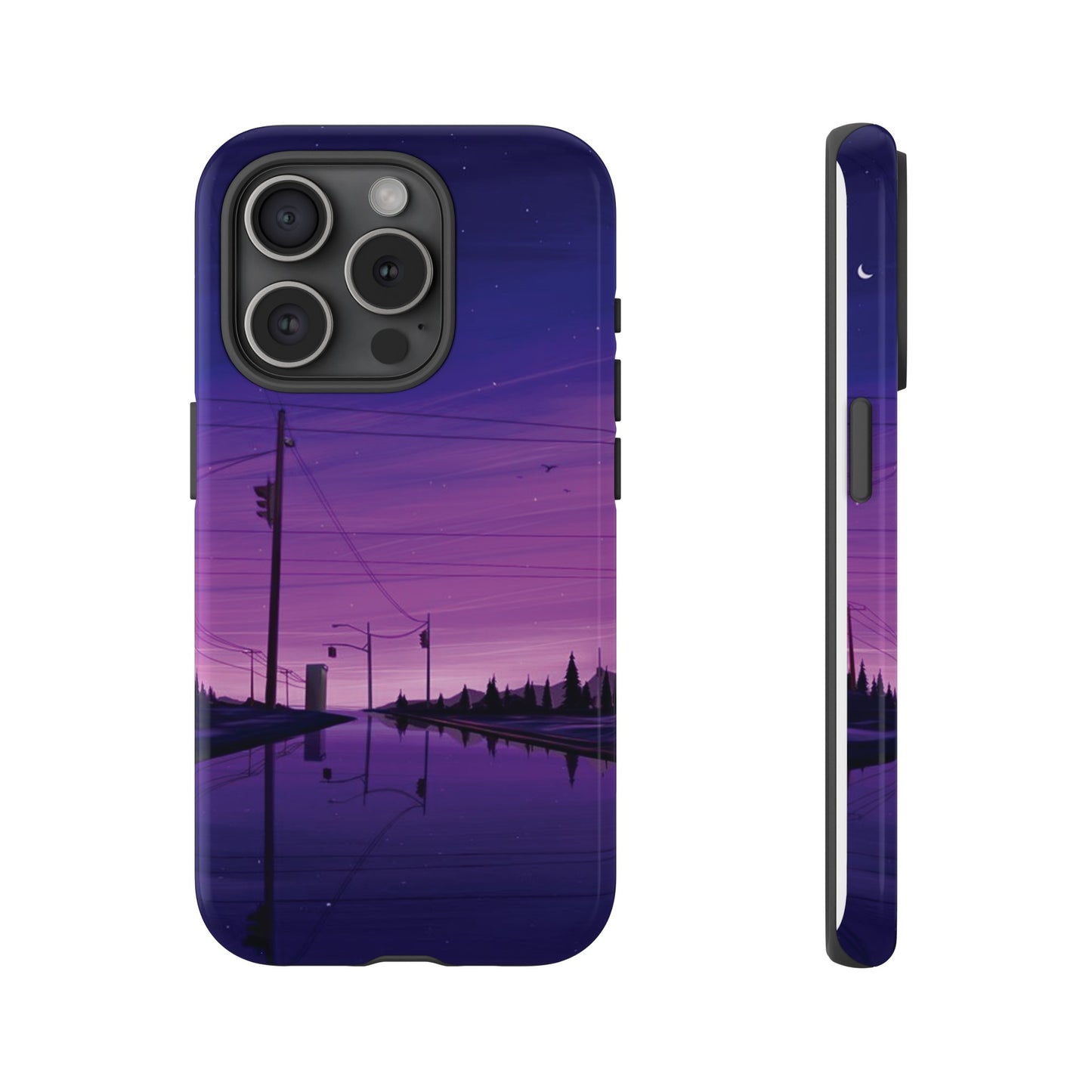 Purple Night Sky Wallpaper Phone Case | iPhone 15 Plus/ Pro, 14, 13, 12| Google Pixel 7, Pro, 5| Samsung Galaxy S23 All Major Phone Models