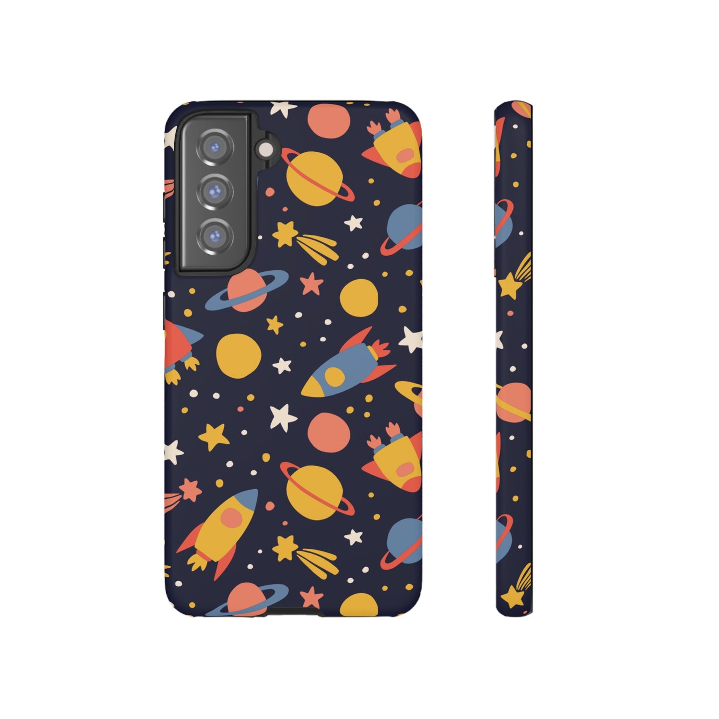 Cartoon Space Wallpaper Phone Case | iPhone 15 Plus/ Pro, 14, 13, 12| Google Pixel 7, Pro, 5| Samsung Galaxy S23 All Major Phone Models