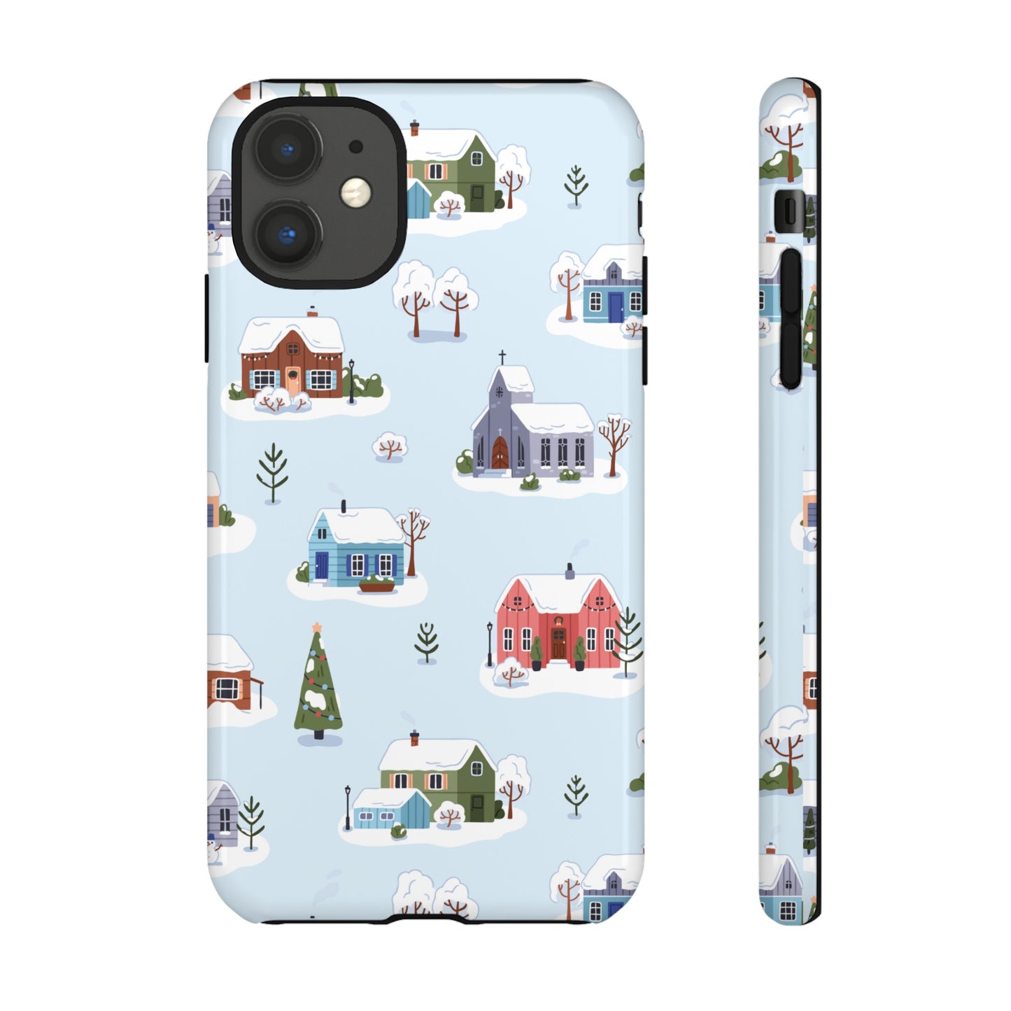 Snowy Merry Christmas Wallpaper Phone Case | iPhone 15 Plus/ Pro, 14, 13, 12| Google Pixel 7, Pro, 5| Samsung Galaxy S23 All Major Phone Models