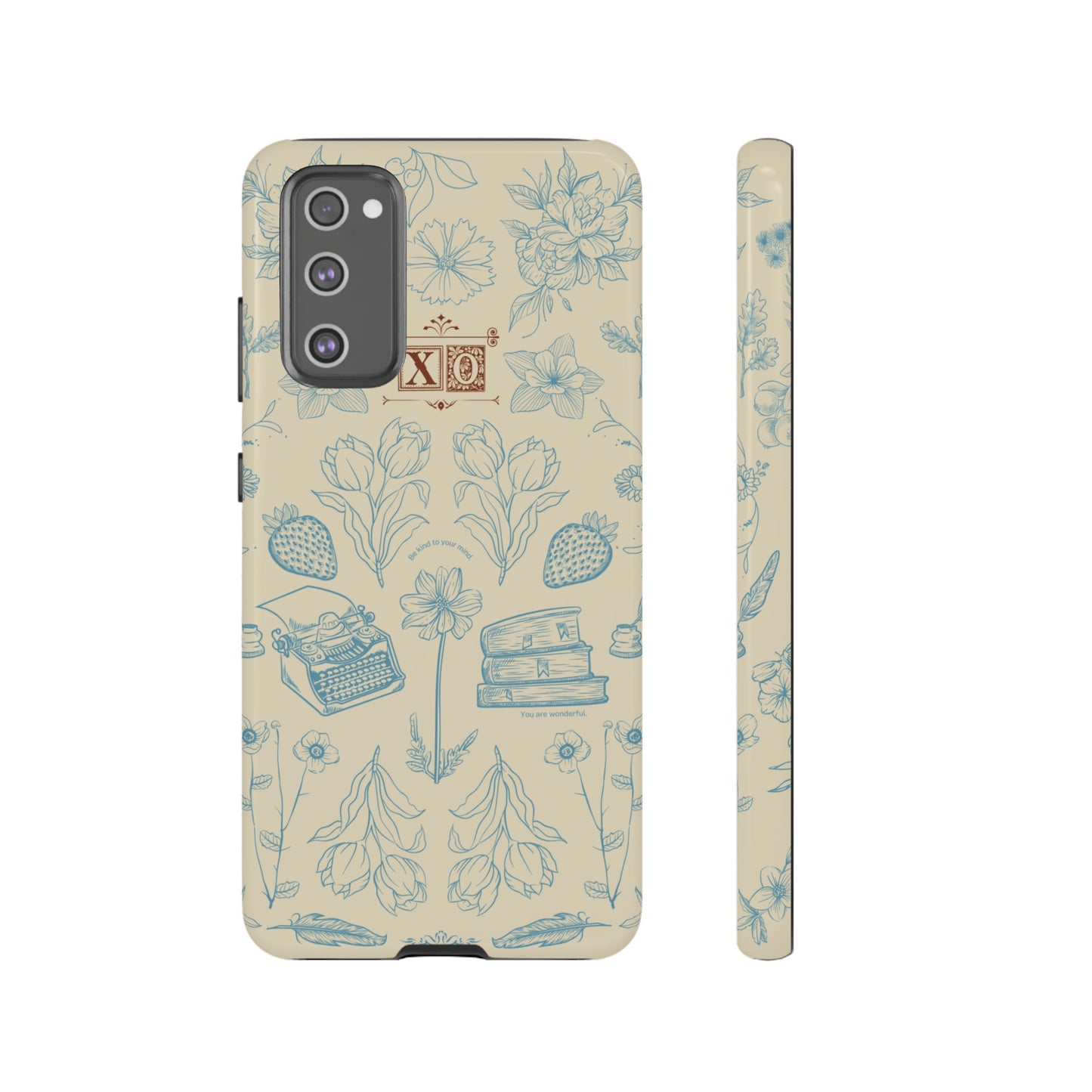 Typewriter Among The Flowers Phone Case | iPhone 15 Plus/ Pro, 14, 13, 12| Google Pixel 7, Pro, 5| Samsung Galaxy S23 All Major Phone Models