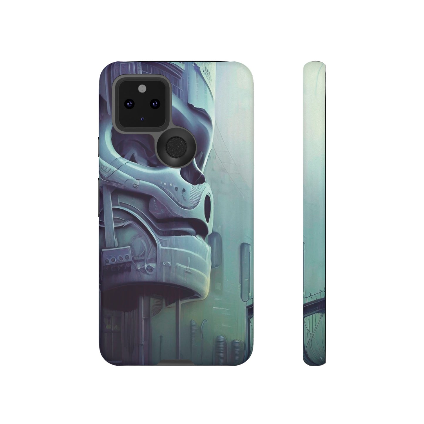 Sci-Fi Skull Wallpaper Phone Case | iPhone 15 Plus/ Pro, 14, 13, 12| Google Pixel 7, Pro, 5| Samsung Galaxy S23 All Major Phone Models