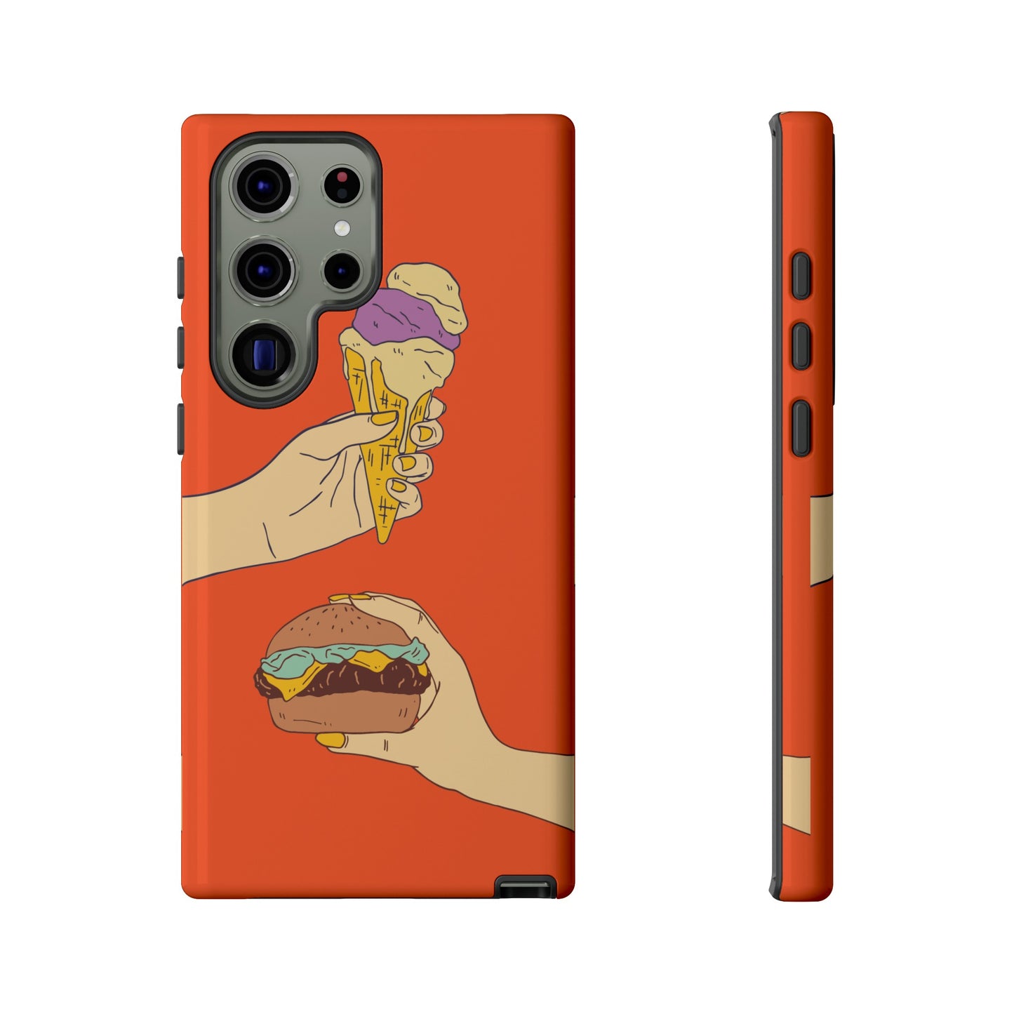 IceCream Or Hamburger? Phone Case | iPhone 15 Plus/ Pro, 14, 13, 12| Google Pixel 7, Pro, 5| Samsung Galaxy S23 All Major Phone Models