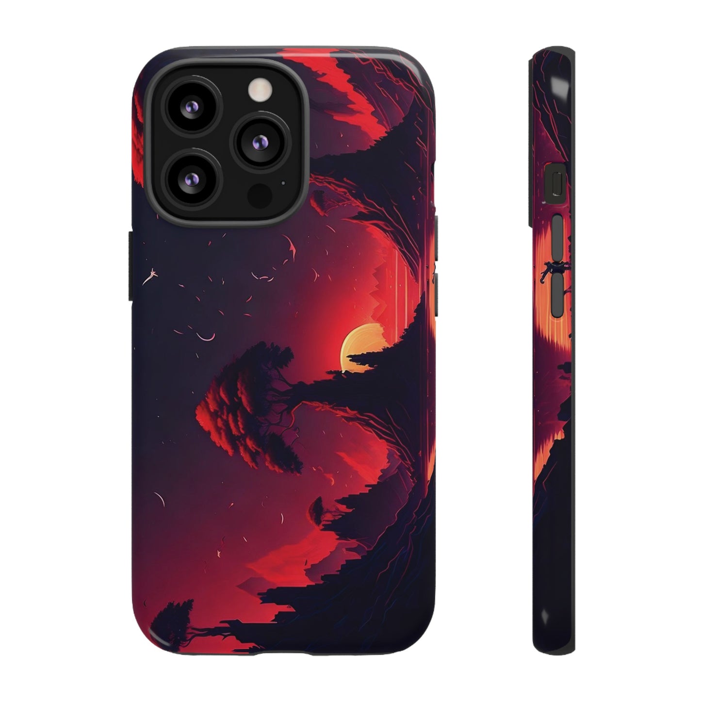 Red Sunset Wallpaper Phone Case | iPhone 15 Plus/ Pro, 14, 13, 12| Google Pixel 7, Pro, 5| Samsung Galaxy S23 All Major Phone Models