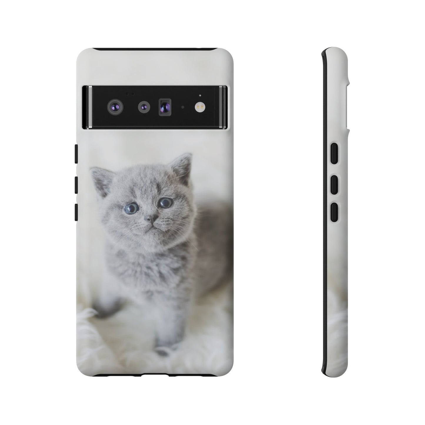 Grey Kitten Wallpaper Phone Case | iPhone 15 Plus/ Pro, 14, 13, 12| Google Pixel 7, Pro, 5| Samsung Galaxy S23 All Major Phone Models