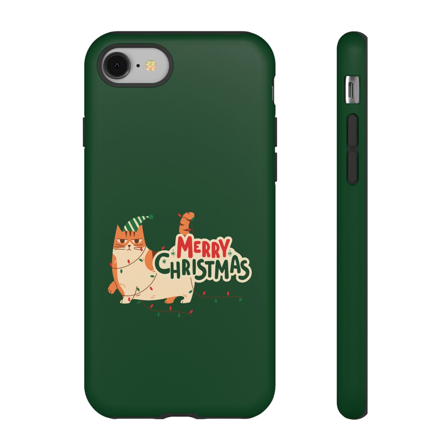 Cat Merry Christmas Phone Case | iPhone 15 Plus/ Pro, 14, 13, 12| Google Pixel 7, Pro, 5| Samsung Galaxy S23 All Major Phone Models