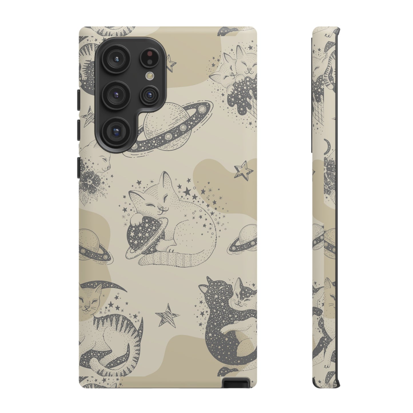 Floating Cosmic Cat Comfort Phone Case | iPhone 15 Plus/ Pro, 14, 13, 12| Google Pixel 7, Pro, 5| Samsung Galaxy S23 All Major Phone Models