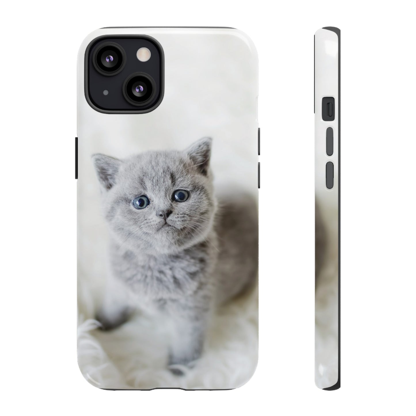 Grey Kitten Wallpaper Phone Case | iPhone 15 Plus/ Pro, 14, 13, 12| Google Pixel 7, Pro, 5| Samsung Galaxy S23 All Major Phone Models